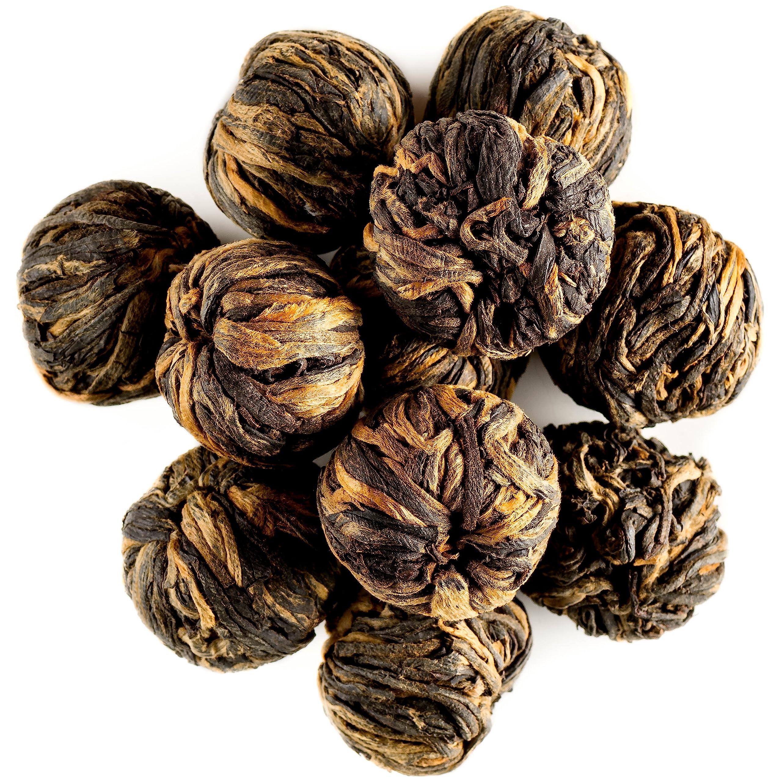 Valley of Tea Yunnan Black Dragon Pearls Tea - Strong and Malty Pearl - Golden Special Grade 100g