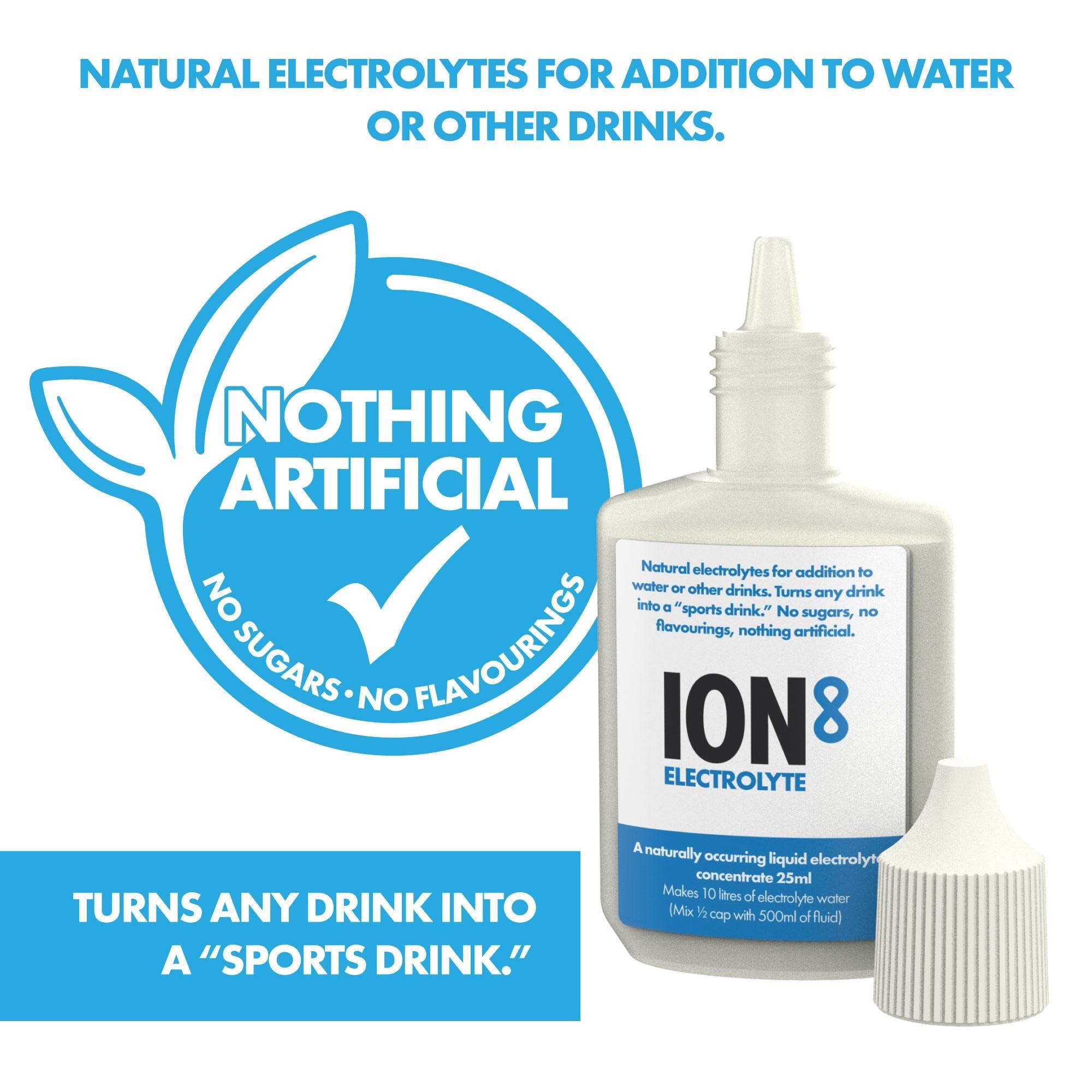 Ion8 ION8 Electrolyte Hydration Booster, Sugar-Free, Zero Calories, Add Essential Electrolytes to Any Drink for Hydration & Recovery, Eases Muscle Cramps