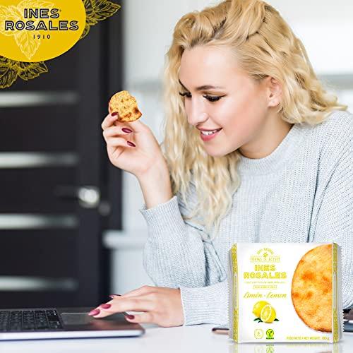 Ines Rosales Ines Rosales Lemon Sweet Olive Oil Tortas, Delicious Vegan Biscuits, Spanish Snacks, 14 x 120g