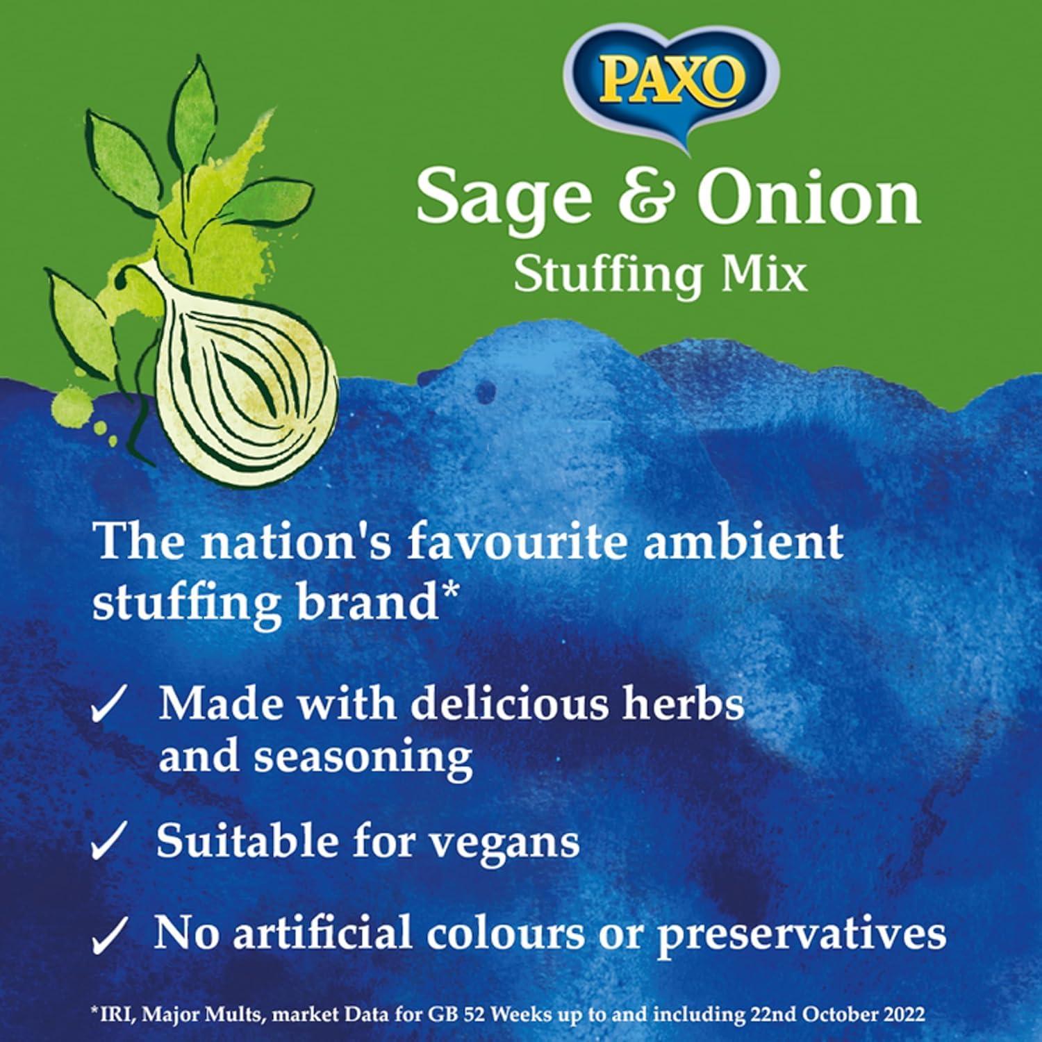PAXO Paxo Sage and Onion Stuffing Mix, 170 g Box (Pack of 1)