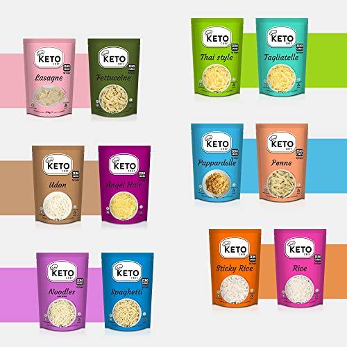 Keto Chef Keto Chef Thick Instant Udon Noodles - Konjac Vegan Noodle, Zero Fat, Sugar & Carb, Shirataki, Made from Free-from Flour, Healthy Low Calorie Food, Ready to Eat | Pack of 12 (270g)