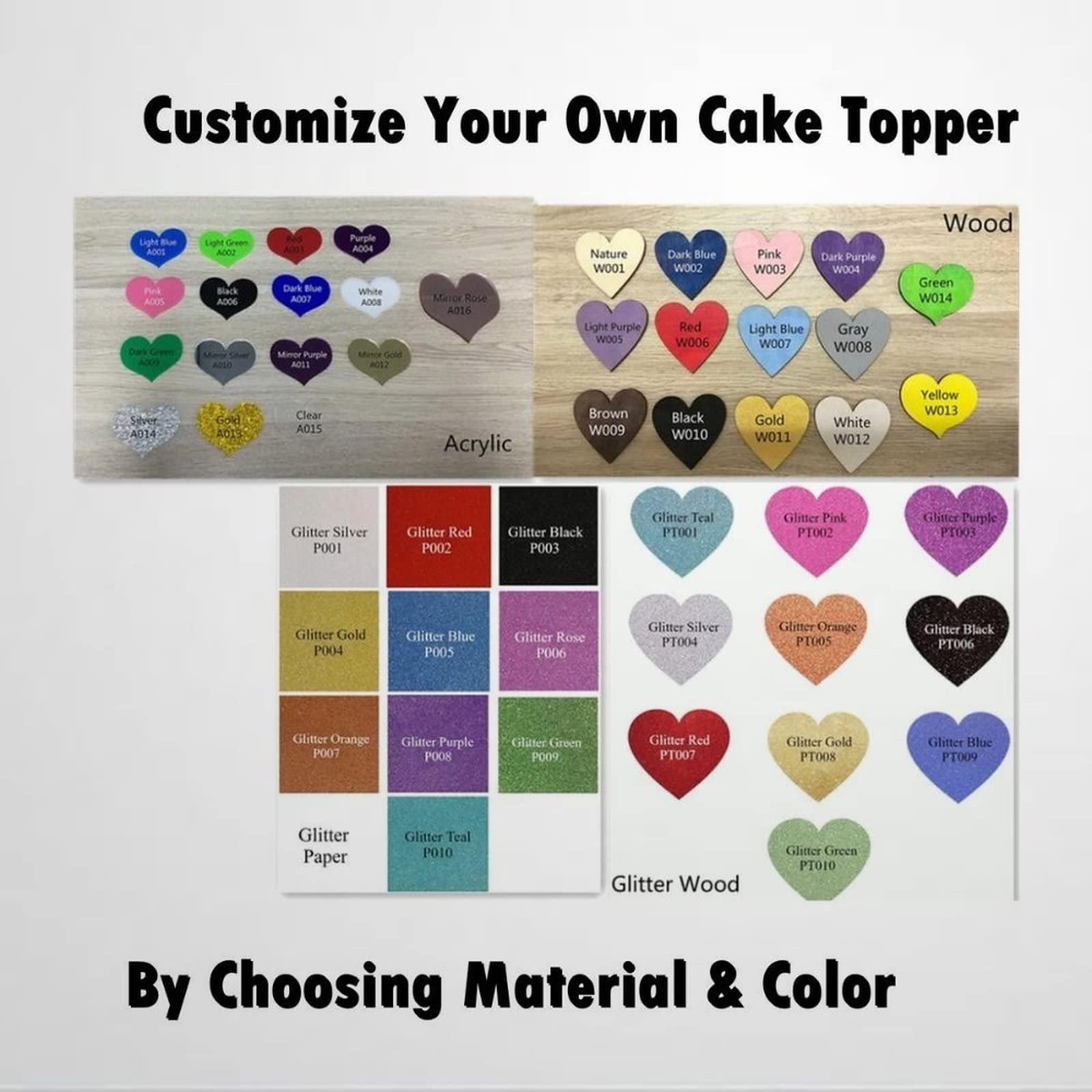 CustonCares Letter F Wedding Cupcake Toppers Monogram Initial Last Name Glitter Silver For Wedding Bridal Shower Party Decor Rustic Antlers Arrow Flower Rose Personalized 26Letters Bachelorette Gifts 24PCS