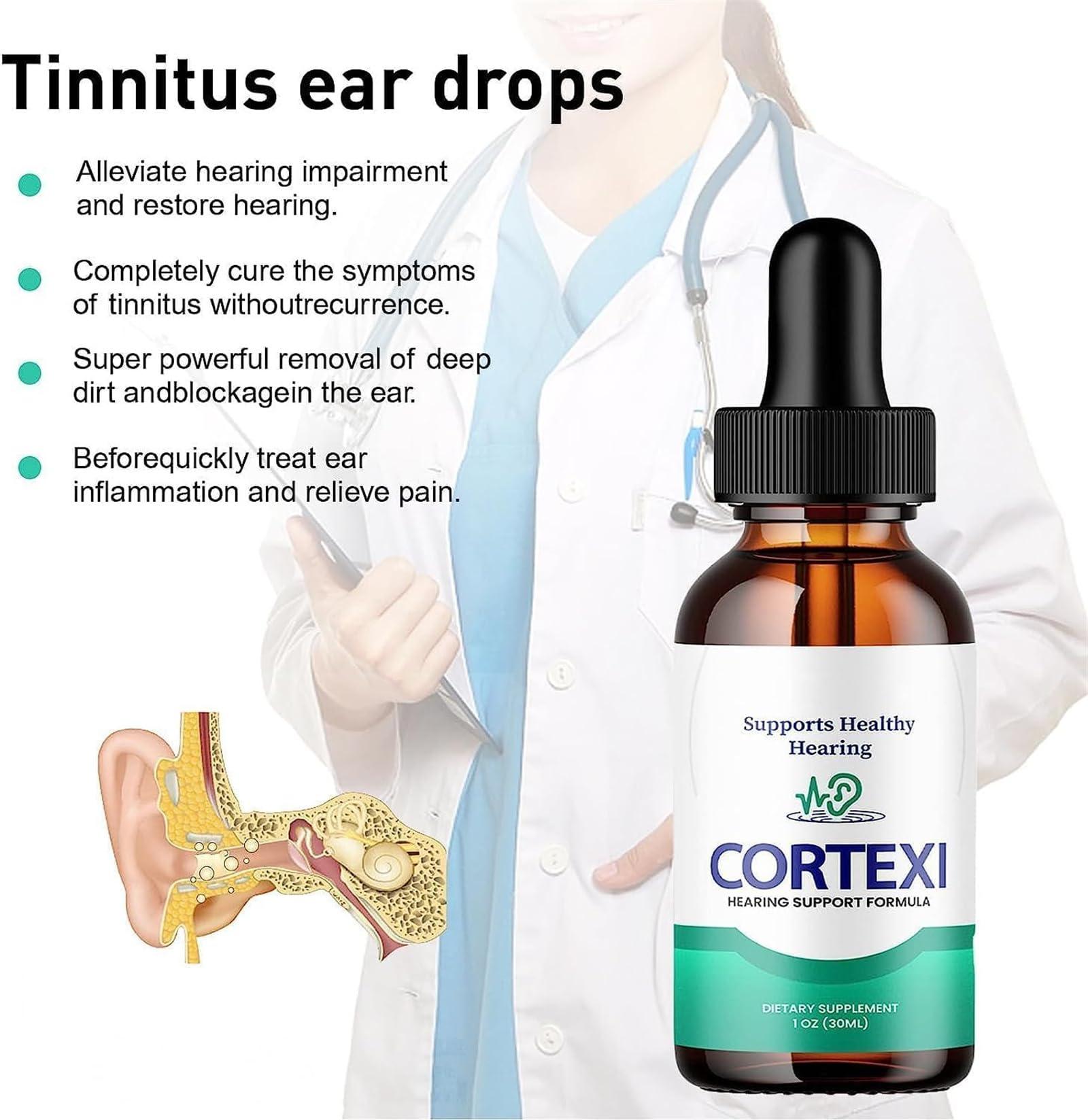 Yanobia Cortexi Drops - for Ear Health, Hearing Support, Healthy Eardrum, Cortexi Hearing Support Supplement, Promotes Auditory Clarity, Supports Healthy Hearing (2Pcs)