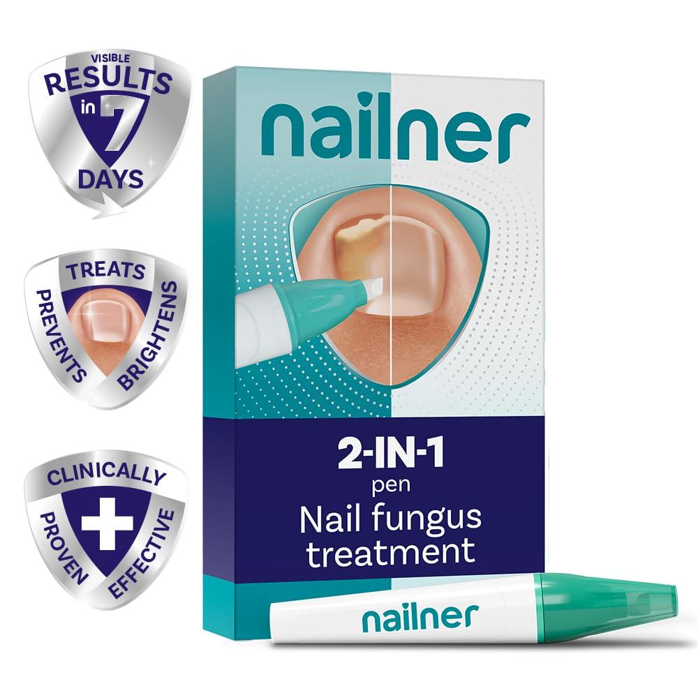 Nailner Nailner Fungal Nail Treatment Pen 4 ml - Extra Strong Anti Fungal Nail Treatment for Toenails - 2 in 1 Treat & Prevent Toe Nail Fungus - Antifungal Nail Infection - Clinically Tested & Fast Results