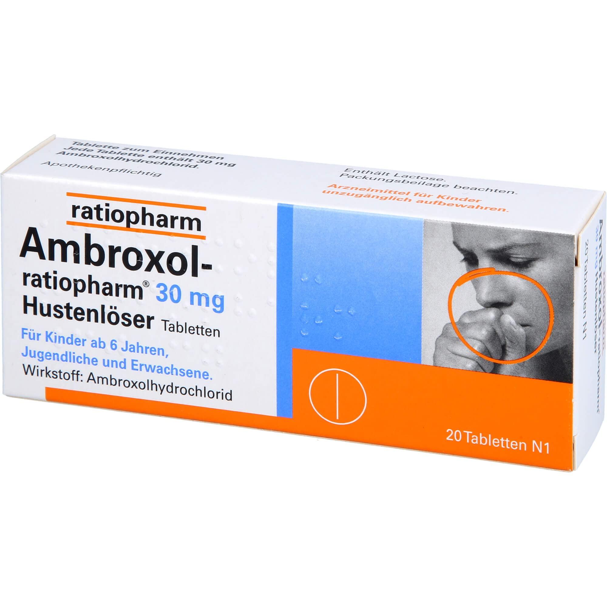 Ratiopharm Ambroxol-ratiopharm 30 mg Hustenlser Tabletten, 20 pcs. Tablets