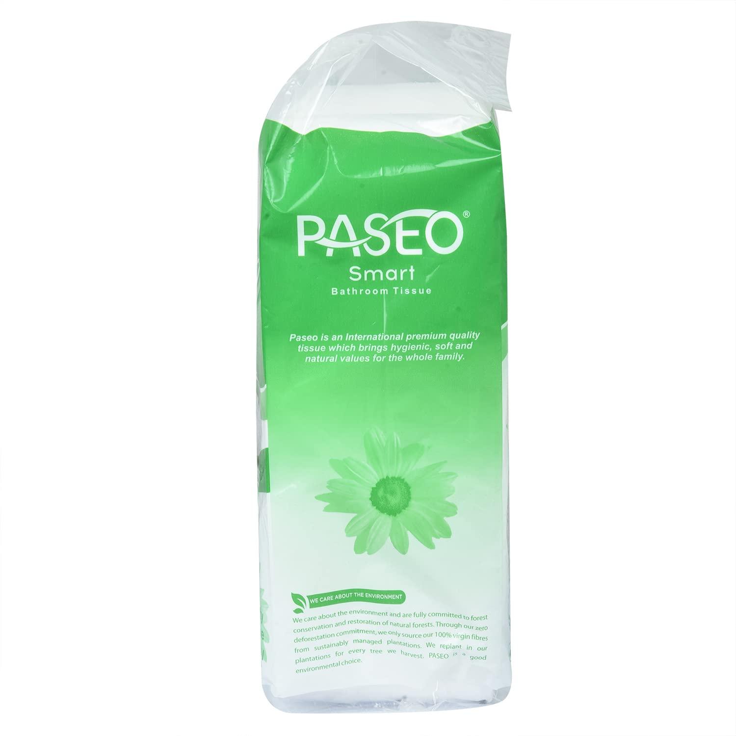 PASEO PASEO Smart International Quality Extra Soft 2 Ply Toilet Paper 200 Pulls Per Roll Sheet Size 9.9 x 11 cm Pack of 6 Roll