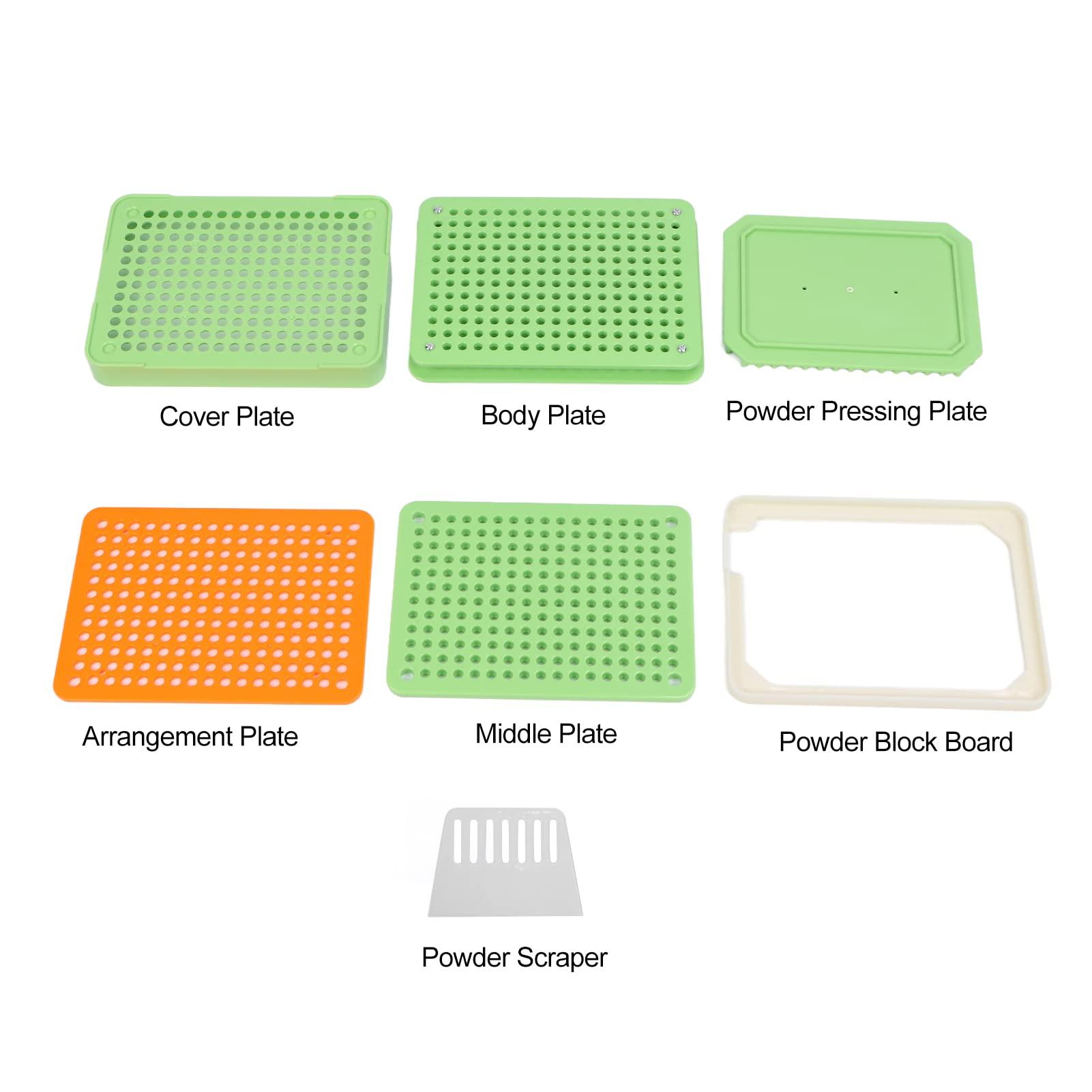 YUYTE 200 Holes #0 Capsule Filling Plate, Semi-Automatic Powder Filler ABS Version of Capsule Filling Machine Counter Organizer Stand