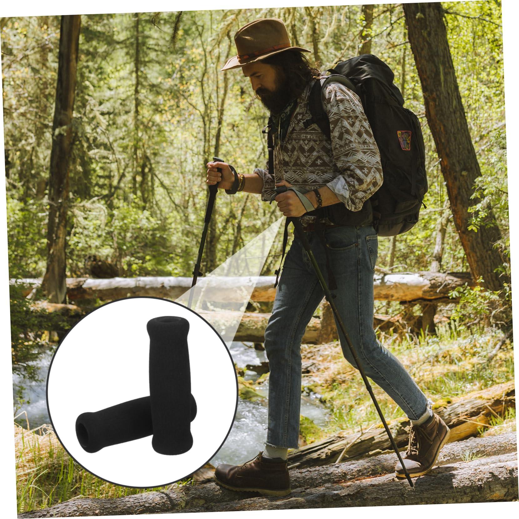 BESPORTBLE BESPORTBLE 3pcs Hiking Pole Handle Walker Foam Sponge Hand Grip Walking Stick Handle Cover 4pcs (black) Cane Handle Hand Grips Crutch Parts Crutch Handle Pads Accessories Thick Elder
