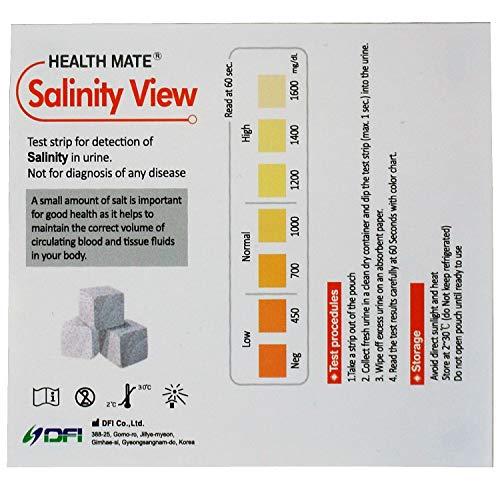 HEALTHMATE Home Salinity Salt Urine Test Strips (2 Test Strips)
