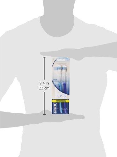 Oral-B Oral-B Manual Toothbrush, Ergonomic Handle, Reaches The Hardest Areas, Effective Cleaning, Toothbrush Soft Bristles, Size 2 Pieces, Assorted colors