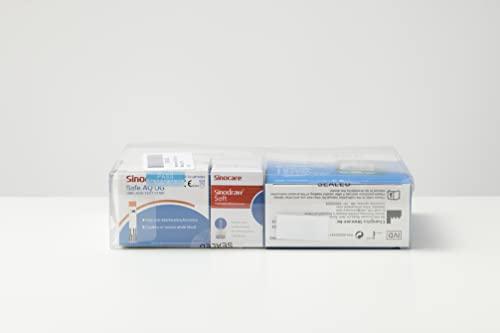 sinocare sinocare 2-in-1 Uric Acid & Blood Glucose Test Kit, Safe AQ UG Multifunctional Monitor for Blood Sugar & Gout Test, w/Test Strips x 100 & Lancing Devices x 100, for Diabetics & Gout - in mmol/L
