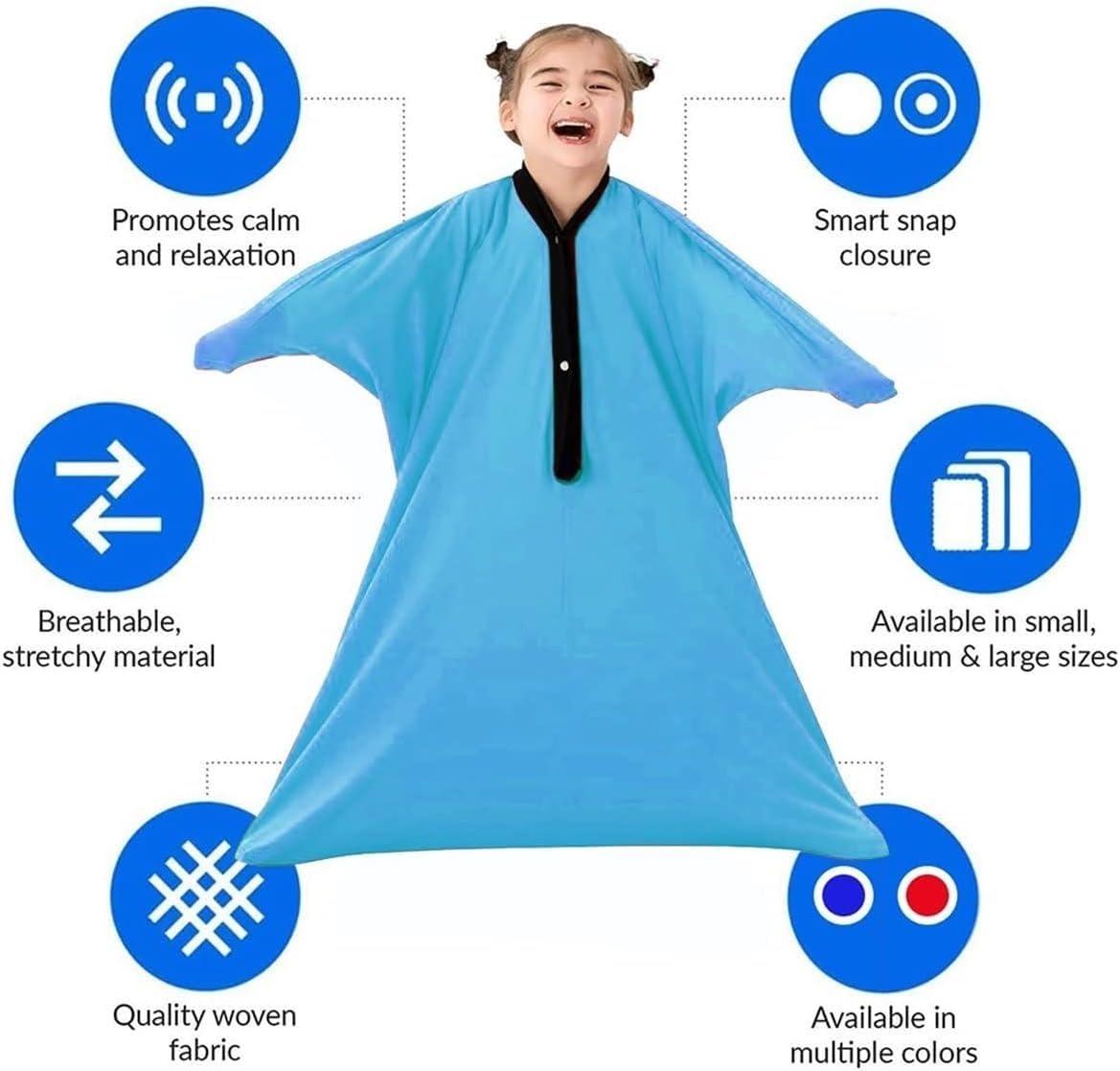 DTREEL DTREEL Sensory Body Sock For Autism For Kids, Adults, Boys & Girls Full Body Wrap For Hyposensitivity, Compression, Anxiety, ADHD, ASD, Special Needs(Blue,S)