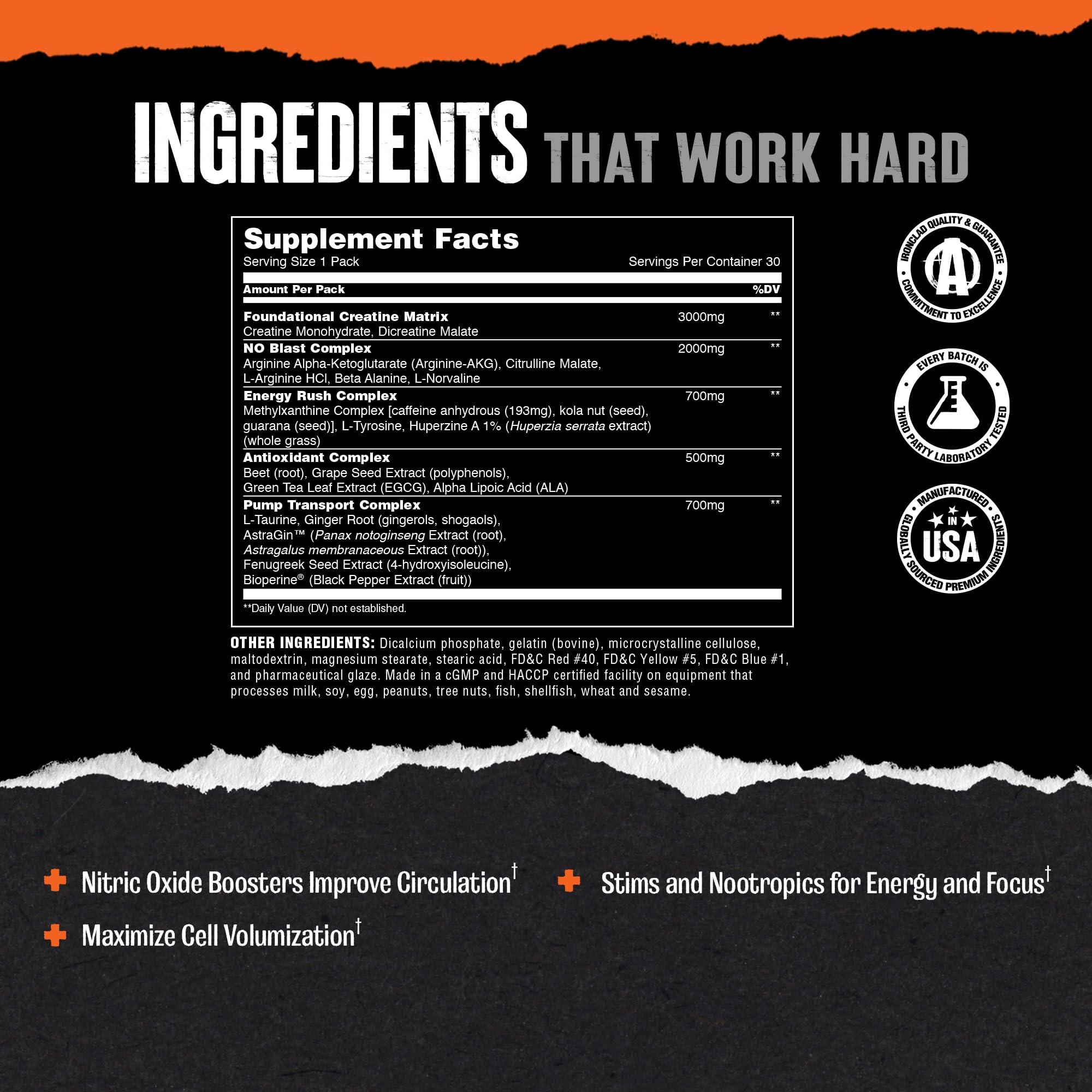 Animal Animal Pump Power Capsules with creatine Matrix, Pump Boost, Energy Formula & antioxidants Pre-Workout for Visible Pump, Volume & Muscle Growth 30 Capsules