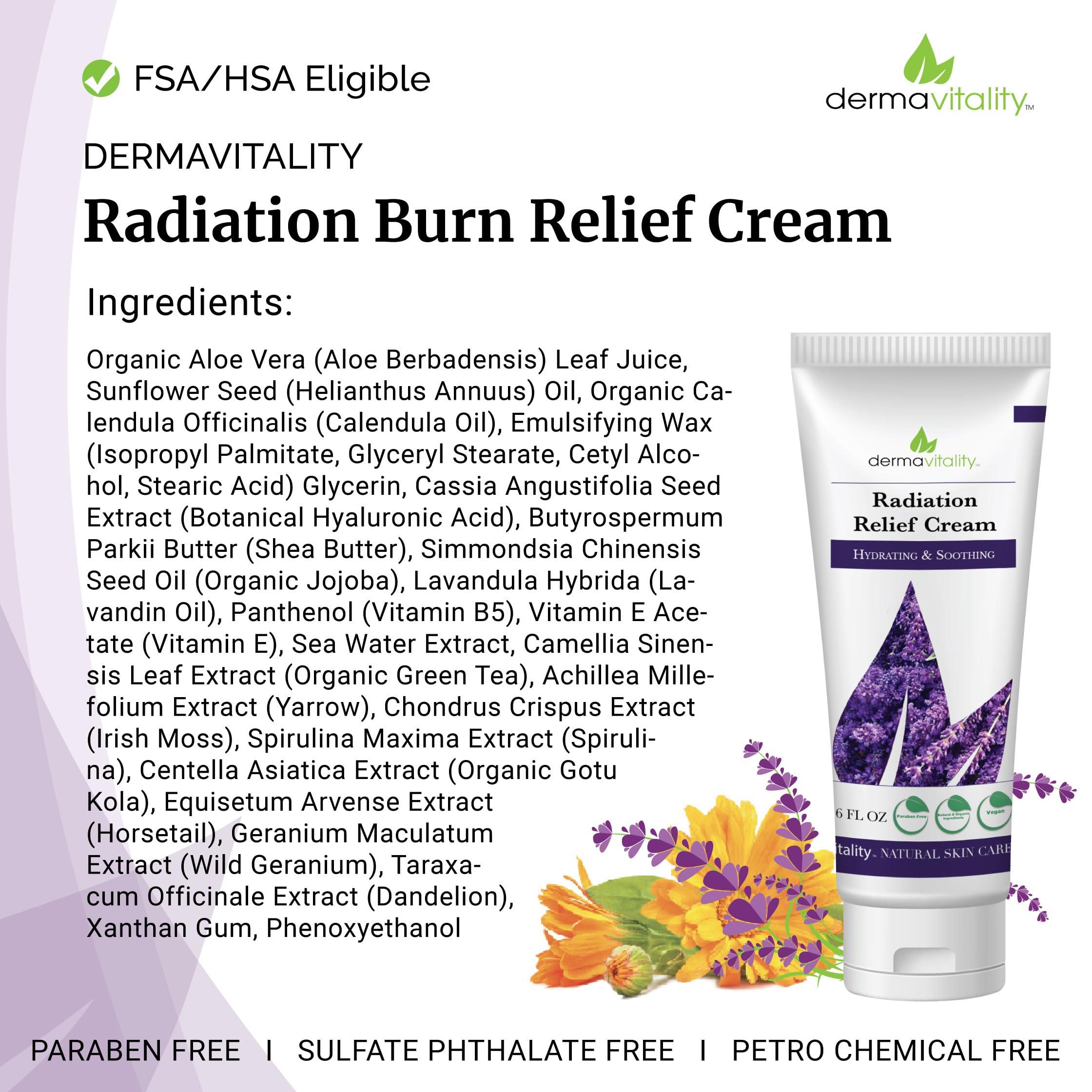 UltimateVitality UltimateVitality Radiation Burn Relief Cream 6 Ounces Cream for Radiation Patients, Natural, Organic, Paraben, Pthalate Free Calendula Based Cream - 6 Ounces (Lavender)