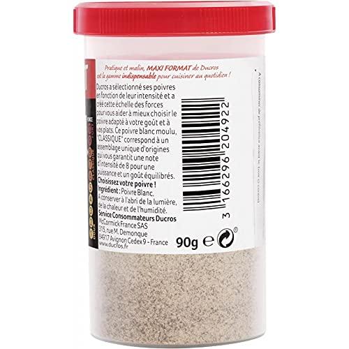 Ducros Ducros - White Pepper Classical # 8 90G - Lot of 3 - Price Per Lot - Fast Delivery