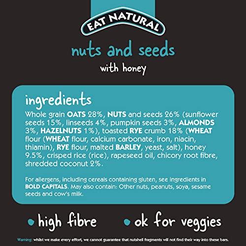 Eat Natural Eat Natural Nuts & Seeds Breakfast Cereal with Honey - High in Fibre Breakfast Muesli - Suitable for Vegetarians ,450 g (Pack of 5)