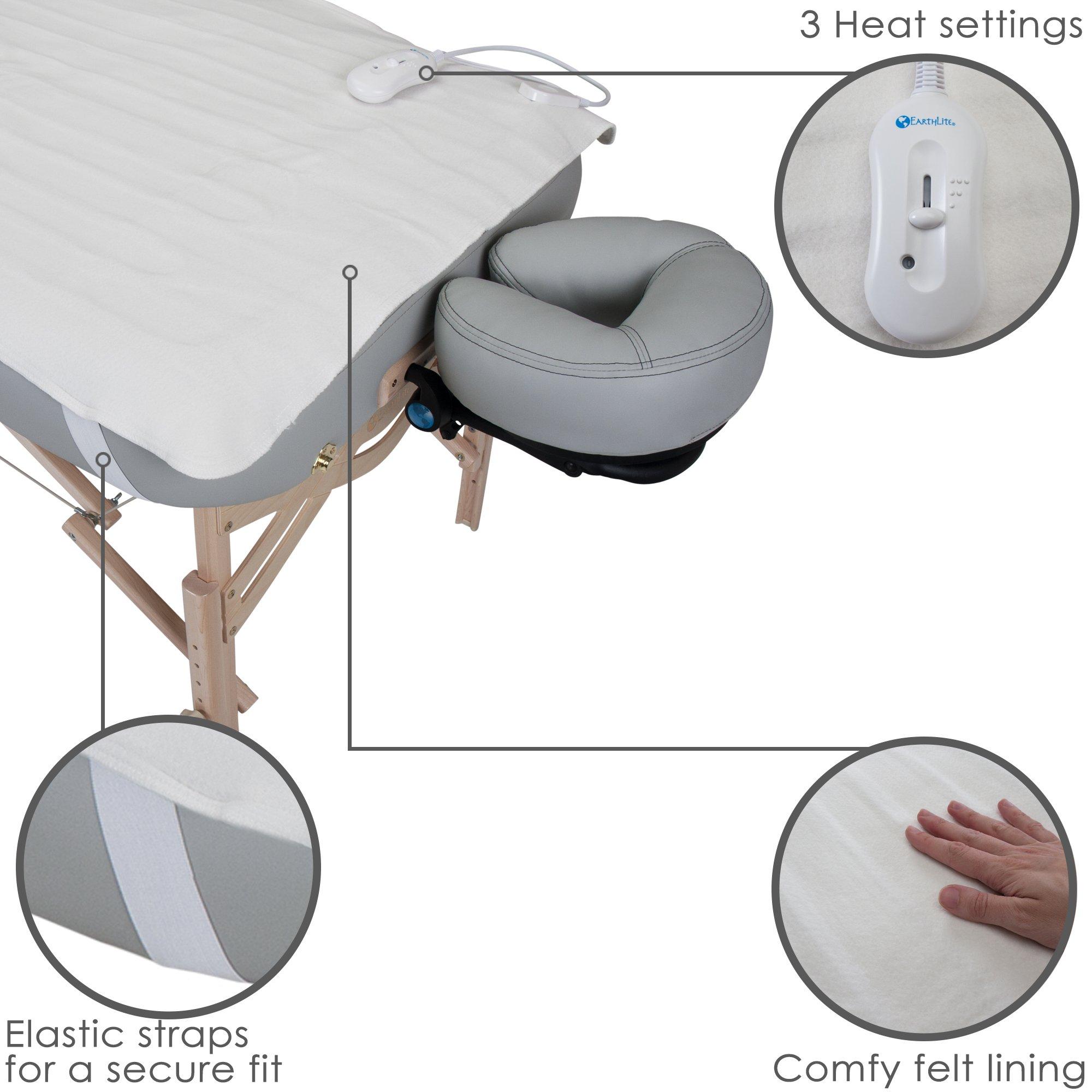 EARTHLITE EARTHLITE BODYWORKERS CHOICE Massage Table Warmer Three Heat Settings, Auto Overheat Protection Heating Pad (30 x 71)