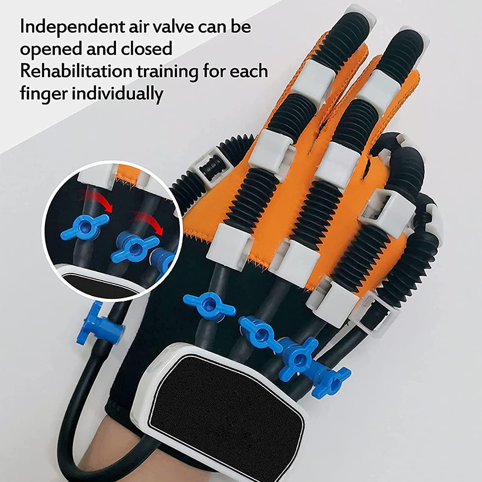 ZZBB ZZBB Rehabilitation Robot Gloves Electric Stroke Hemiplegia Finger Wrist Training Equipment Finger Straightening Brace Guard Protector for Patients with Hand Dysfunction,Left,M