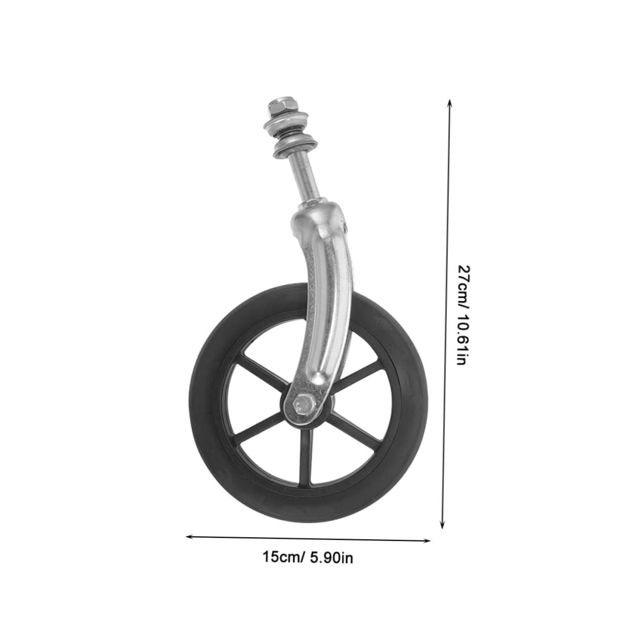 FRCOLOR FRCOLOR Wheelchair Wheel Assembly 15cm Diameter Castor Wheels Soft Rubber Replacement Parts Easy to Install for Wheelchair