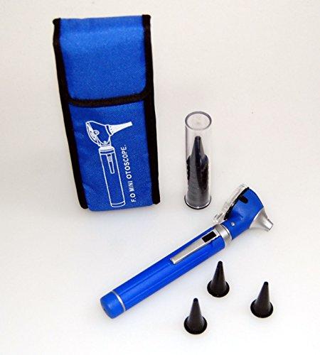 Valuemed VM FibroScope Mini Otoscope Fibre Optic Professional Pocket Otoscope Blue ~ Bright Light for Easy Ear Examination