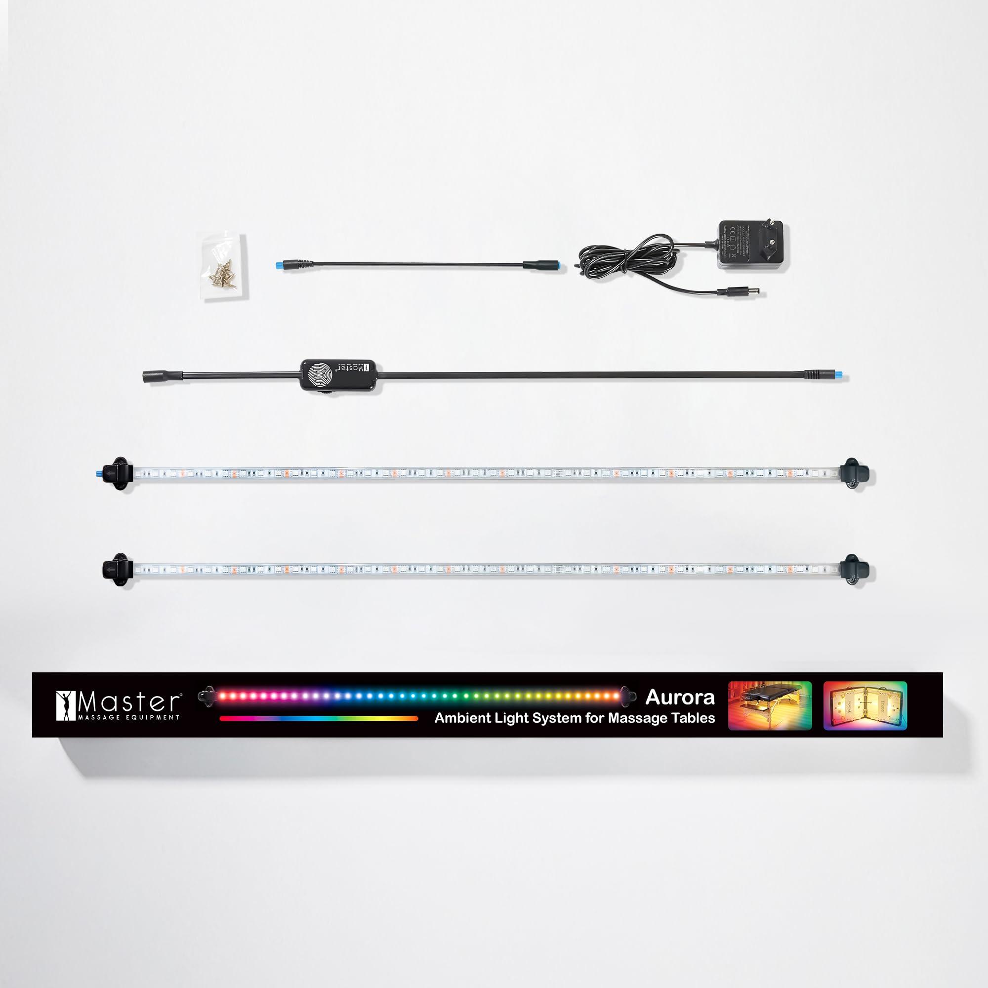 Master Massage Master Massage Aurora RGB Ambient Lighting System for Massage Tables Atmosphere Light, Multiple Colors LED Strips Create Relaxing Environment for Spa Salon Bed, Beauty Couch Easy Install