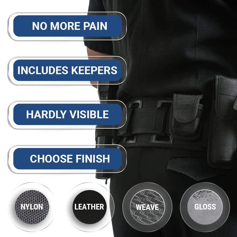 BackUpBrace BackUpBrace Law Enforcement Duty Belt Back Support Brace Lower Back Braces for Police Men & Women , Suspenders Alternative with Keepers Included , Support Utility & Equipment Belts Accessories &