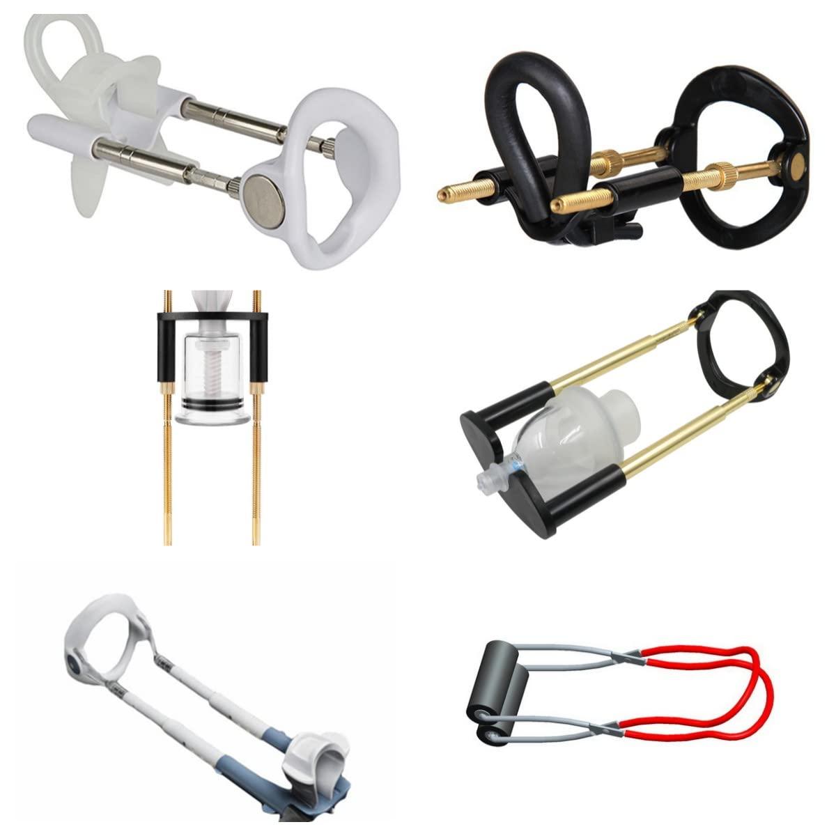 SNAILAGE Mens Traction Bracket Slide Loaded Extender Male Training System for Enlargement White