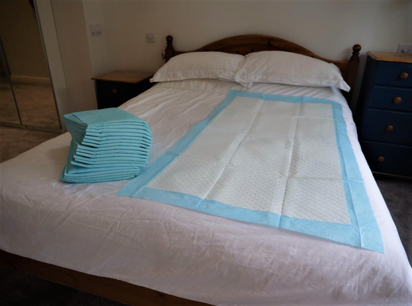 Speedwellstar 150 x 80 cm Extra Large 2300 ml Disposable Incontinence Bed Pads Pack of 20 Super Absorbent Protector Full Size Bed Wee 2300 ml