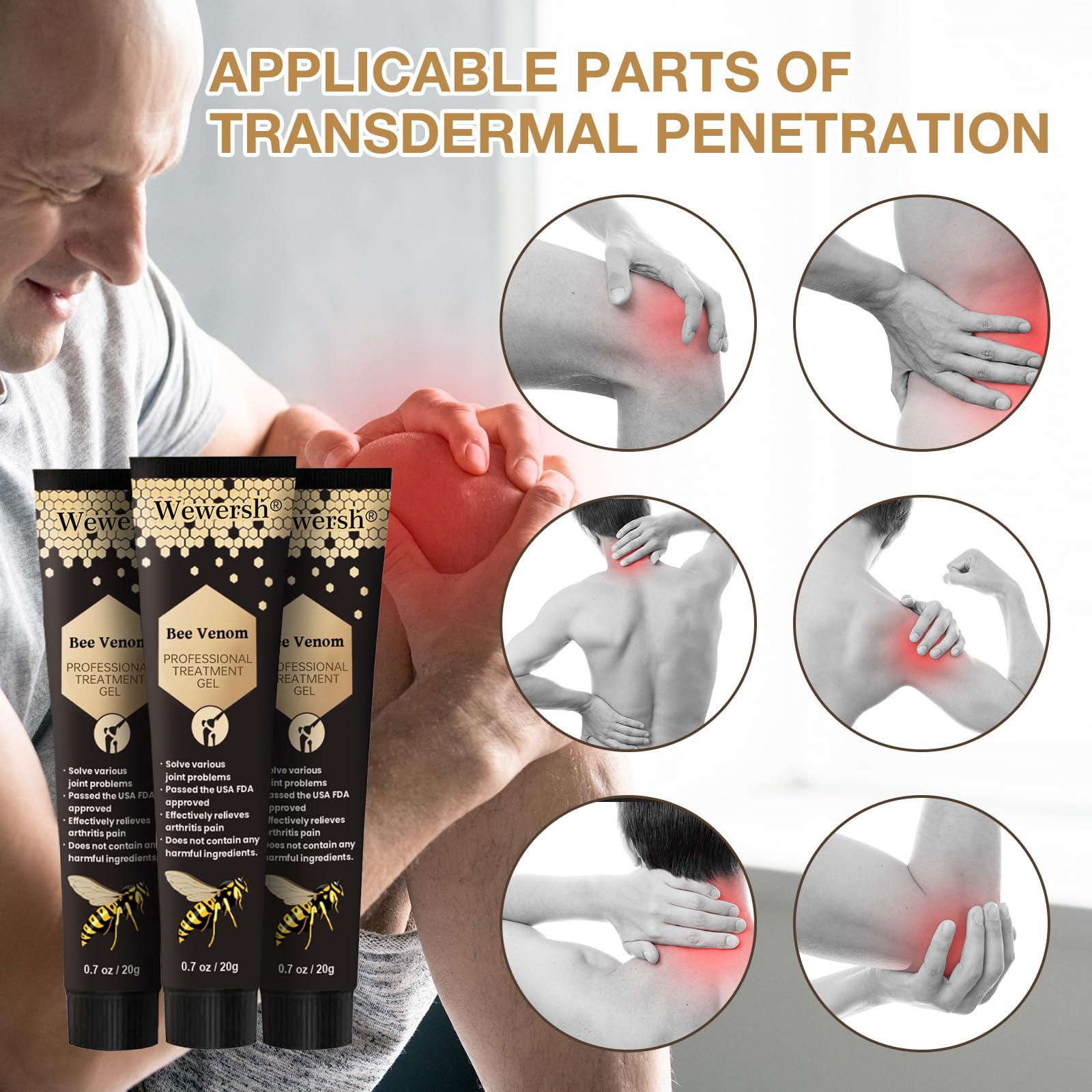 SZXXZ New Zealand Bee Venom Joint Relief Gel, New Zealand Bee Venom Professional Gel, Bee Venom Gel for Neck,Waist,Back Hand Feet and Leg2PC