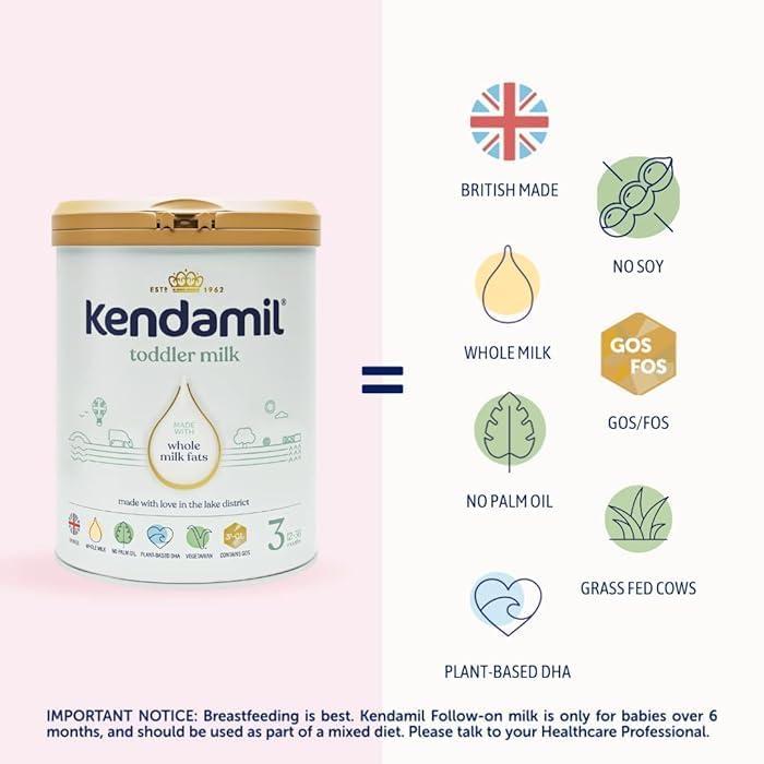 Kendamil Kendamil 2 Follow On Baby Infant Milk Formula Powder 6-12 Months 800g