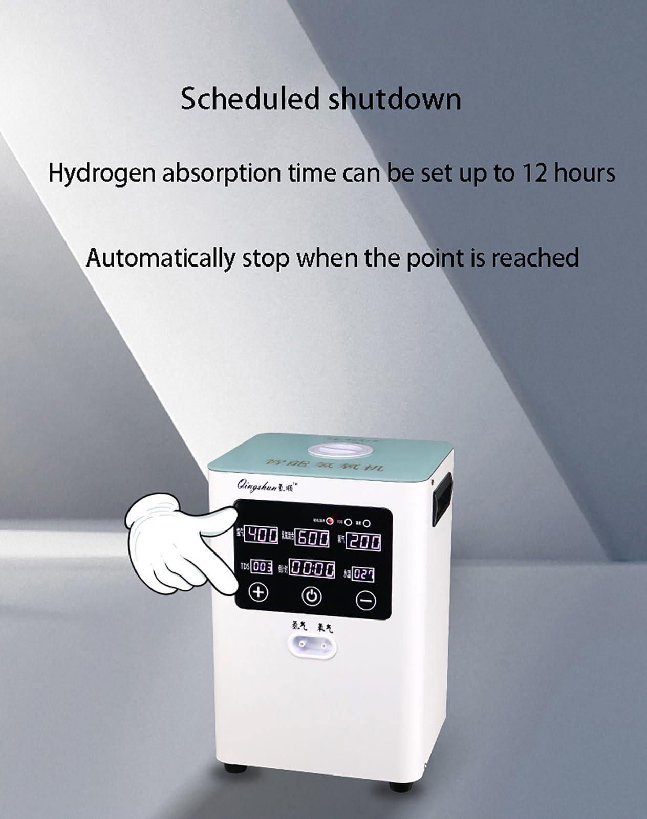GCZQYAM GCZQYAM Hydrogen Inhalation Machine, HO Separated 150/300/600ml/min two-Port Inhaler, Hydrogen Generator, for Inhalation Hydrogen and Hydrogen Water