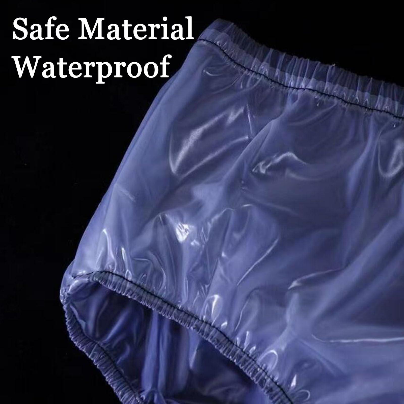 CSGTUO Incontinence Plastic Pants for Adult Diapers with Odor Control,Soft Waterproof Unisex Incontinence Pants for Men and Women,Protective Leak-Proof Period Panties,XL,Woman