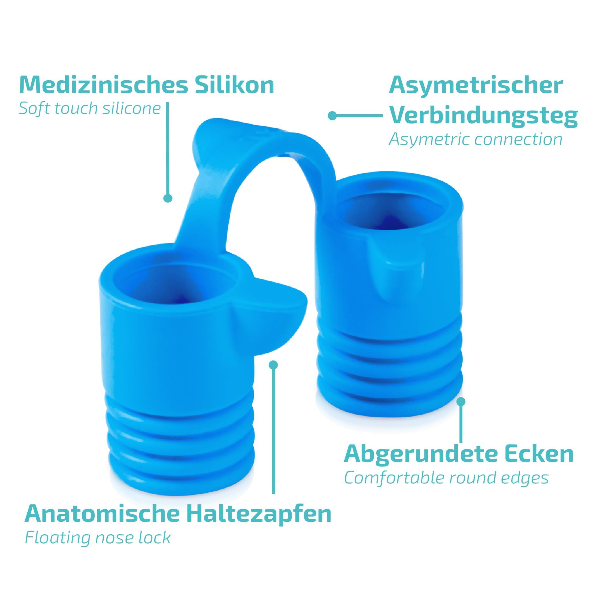 NasiVent NASIVENT Sport - Premium Nose Dilator - Improved Nose Breathing - Nose Separator - Unique Thanks to Innovative Retaining Pins - Made of Silicone - (Starter Set) Sky Blue