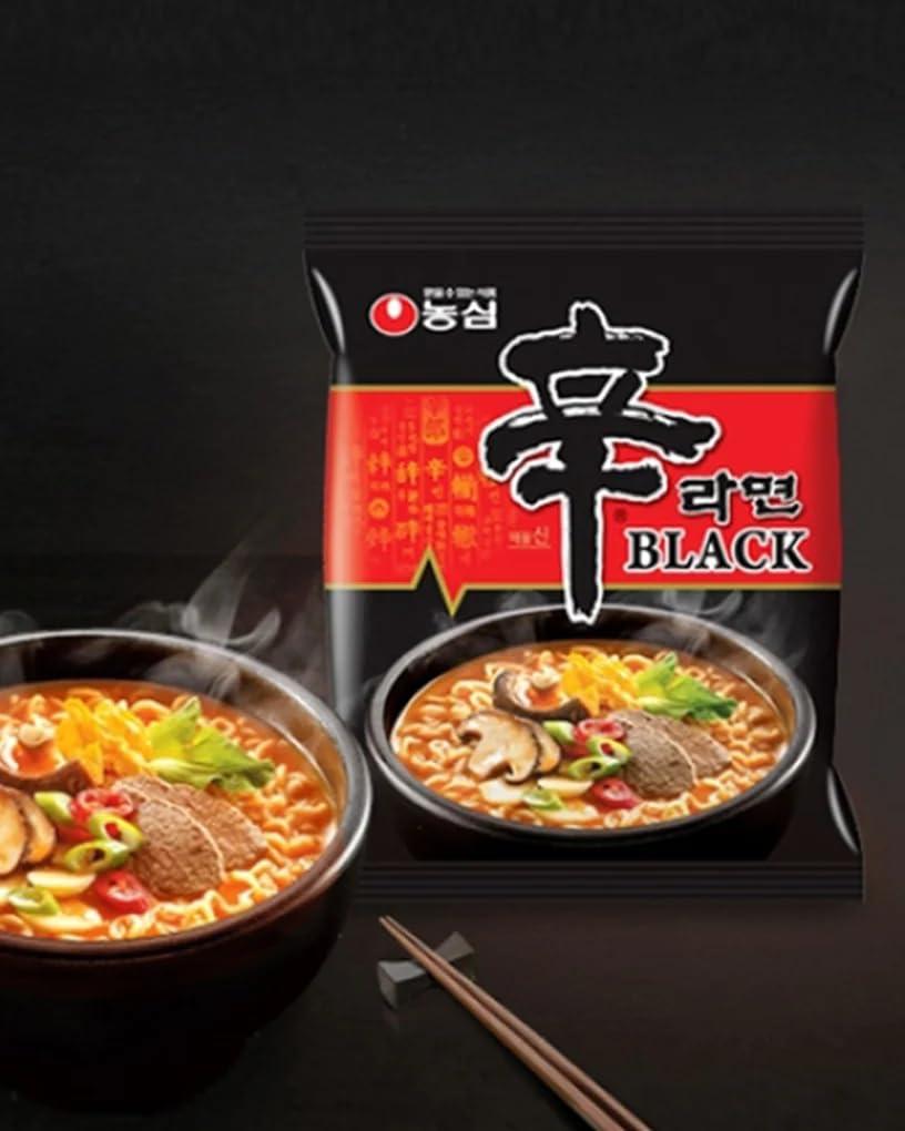 Nongshim Nongshim Shin Ramyun Black 130g Halal - Premium Ramen - Korean Spicy Instant Noodle (20, Shin Ramyun Black 130g)