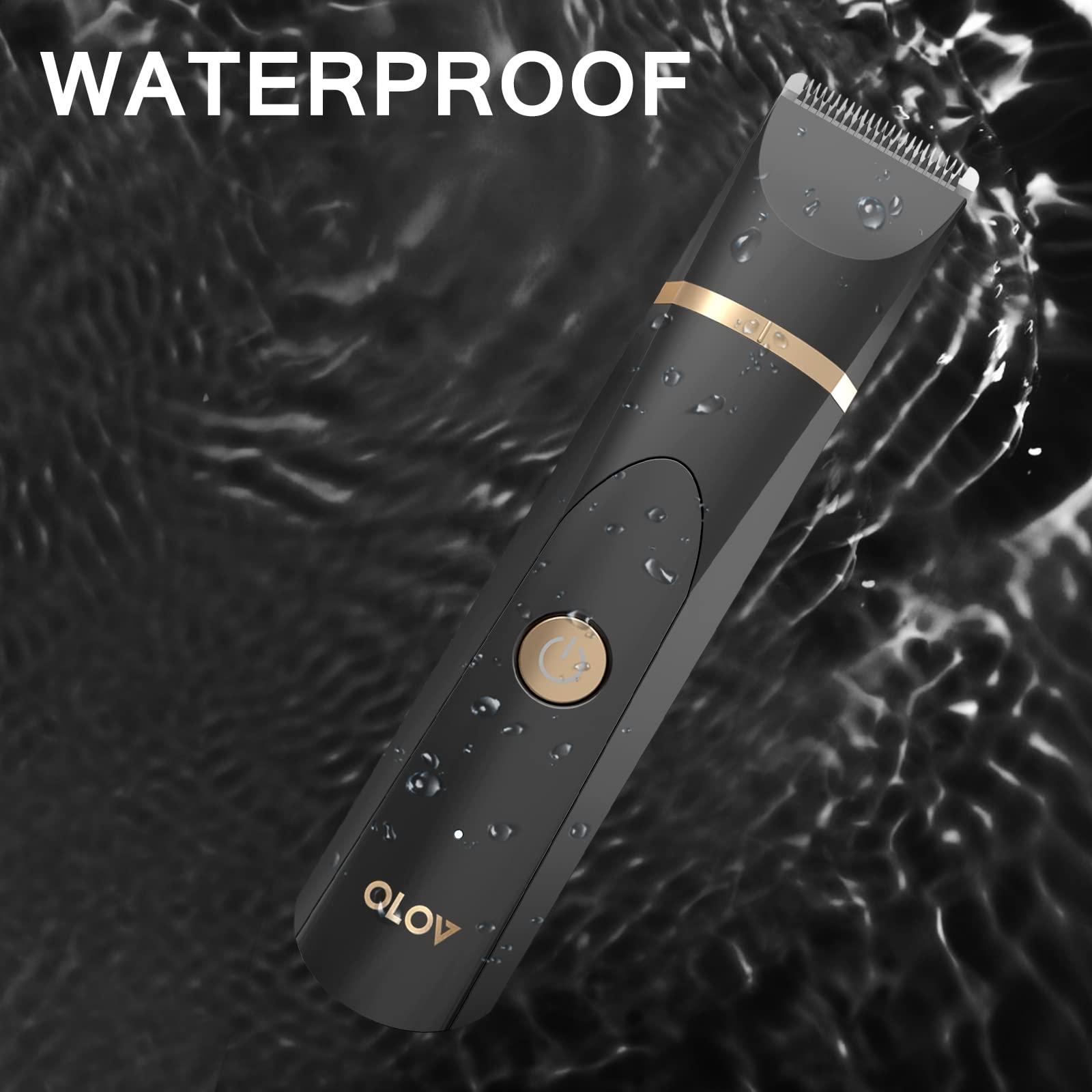 OLOV OLOV Body Groomer Men, Ball Trimmer Shaver for Men with Nose Hair Trimmer, Detachable Ceramic Blade Electric Groin Hair Trimmer, USB Recharge Dock, Waterproof Electric Razor Male Grooming Kit