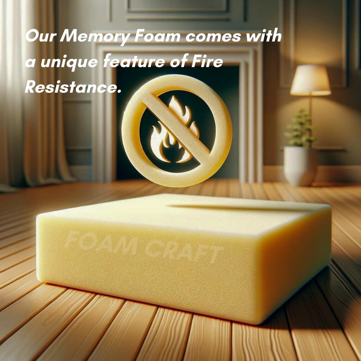 FOAM CRAFT Orthopedic Memory Foam Mattress Topper for Dog Bed Pain Relief Memory Foam Cushion Bed Topper, Wheelchair Cushion Foam Cut to Size Firm Dog Cushions Upholstery Foam Sheet (Memory Foam, 65x86x10cm)