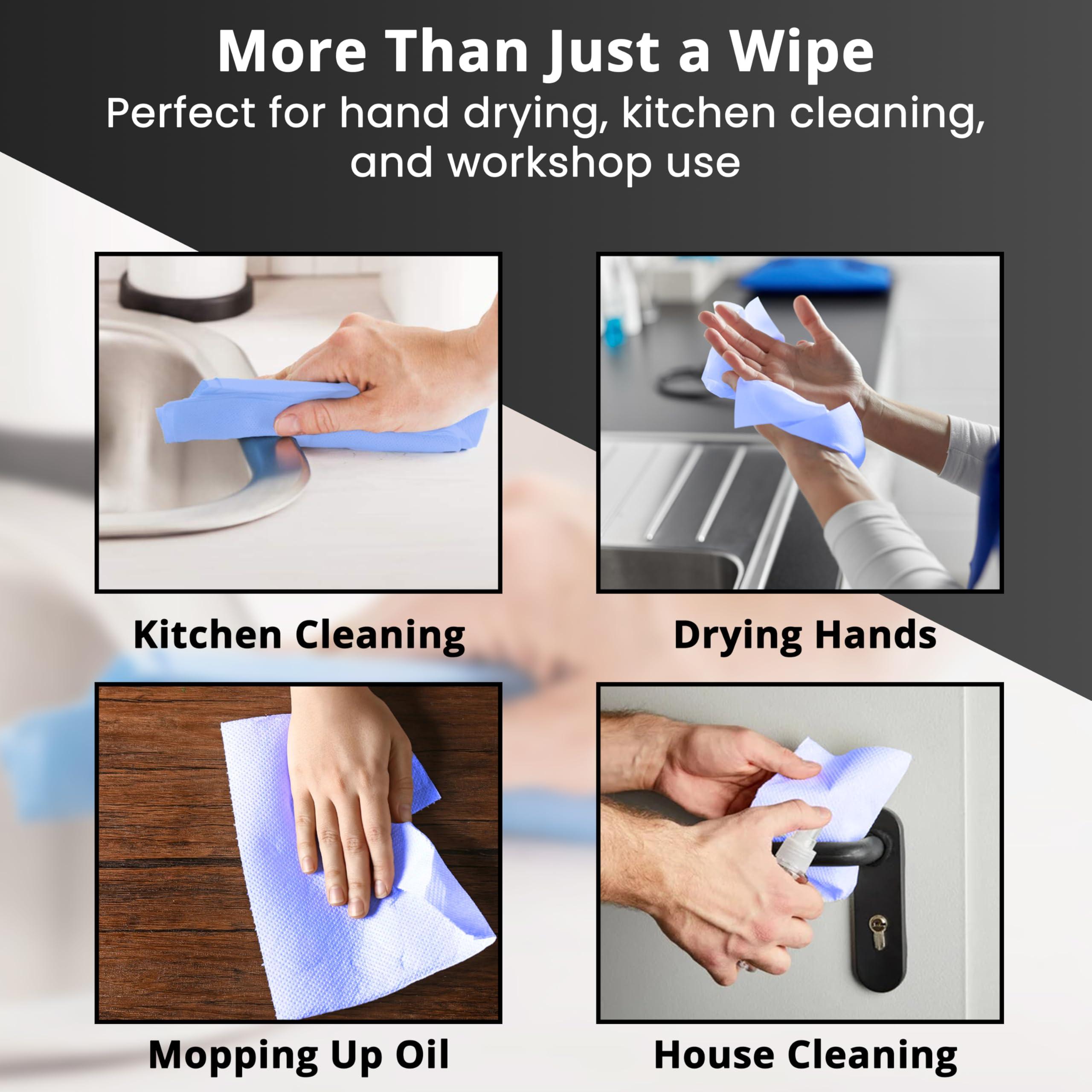 H-LINE Blue Rolls Centrefeed 2 Ply Embossed Blue Roll Blue Rolls Paper Towel Tissue (Blue, Pack of 24)