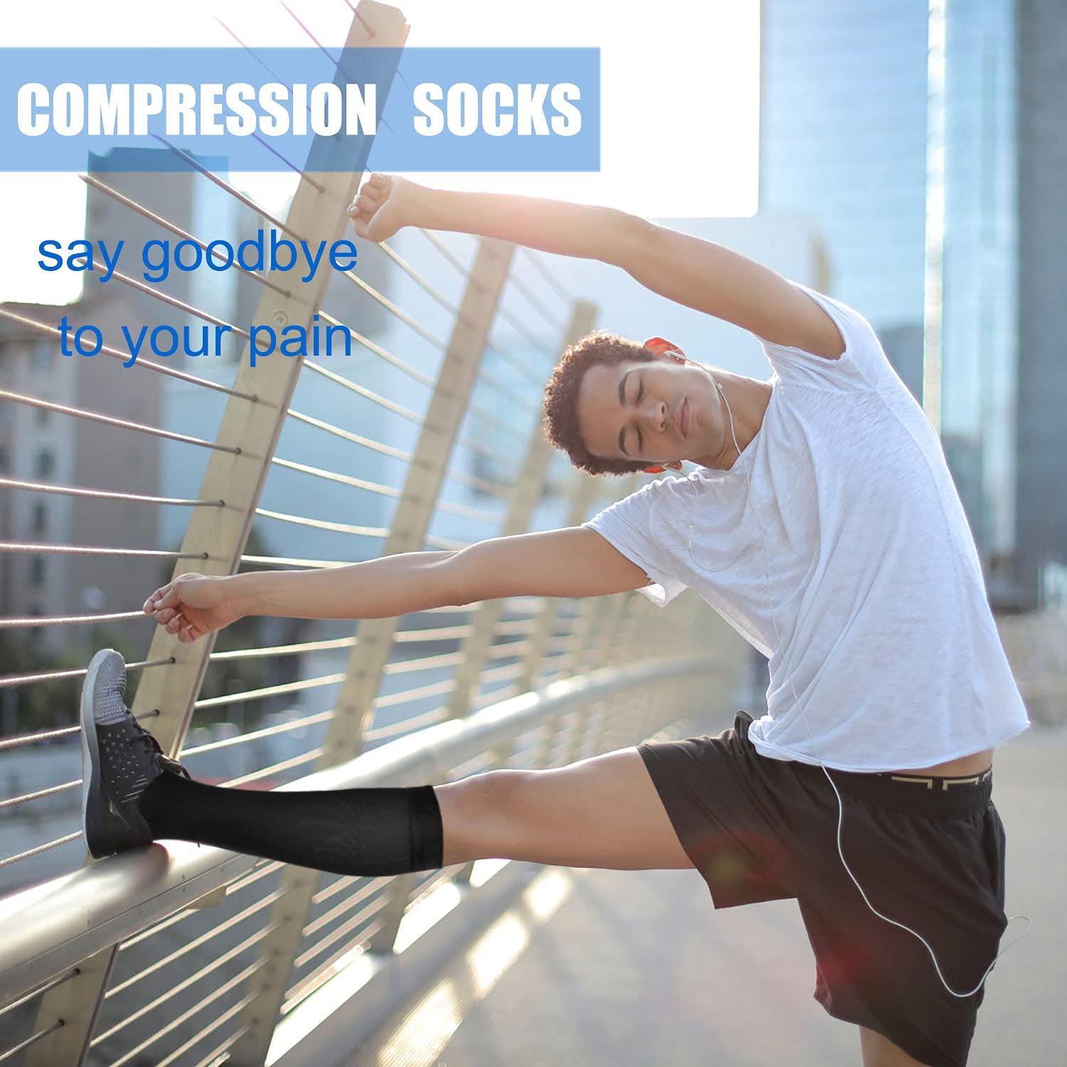 Aoliks Compression Socks for Women & Men Circulation (4 Pairs)- Best Support for Nurses, Running, Hiking, Medical, Pregnancy