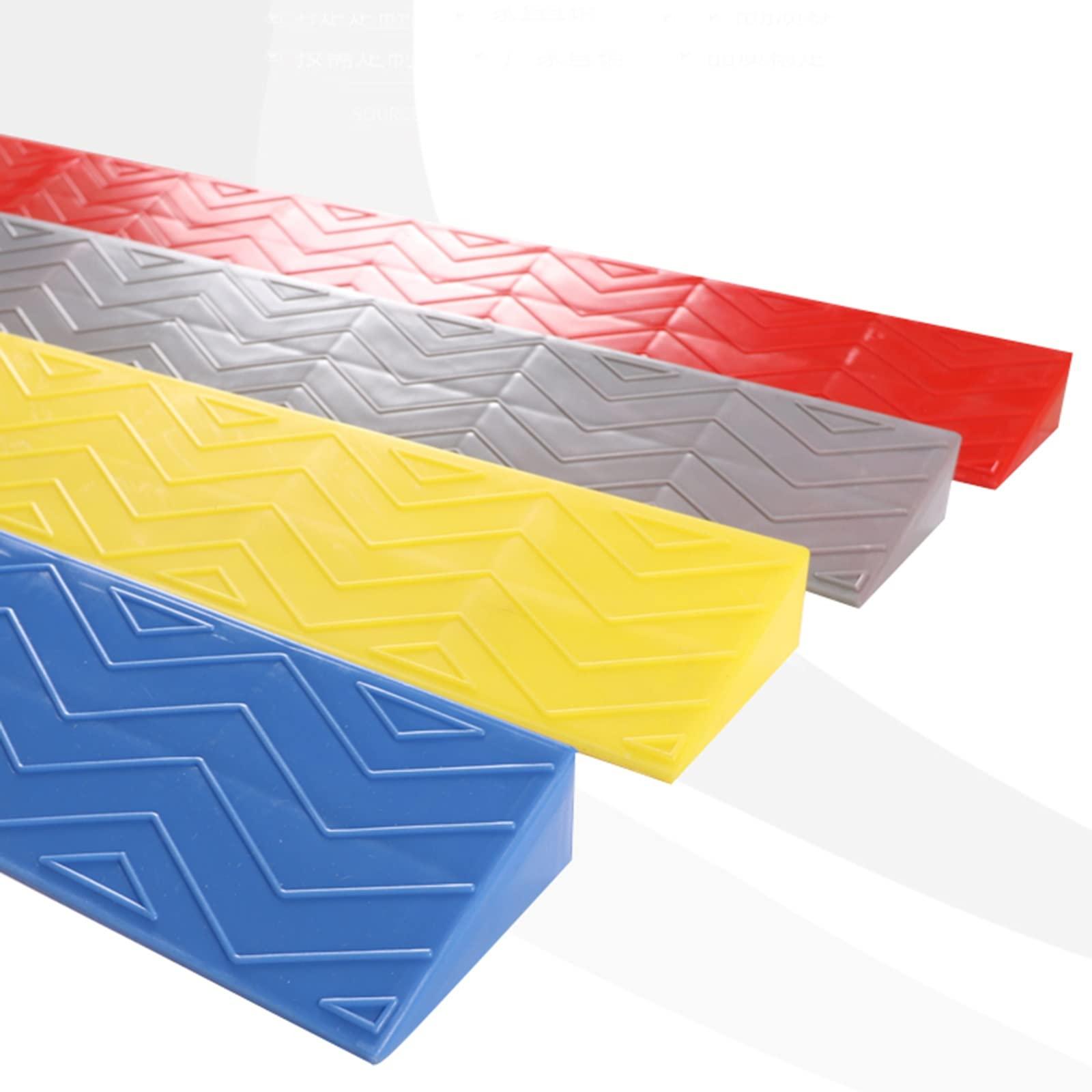 FreshCart Basics Portable Wheelchair Ramp Threshold Door Burstet Rubber Waterproof Red 100 * 8 * 2.5cm