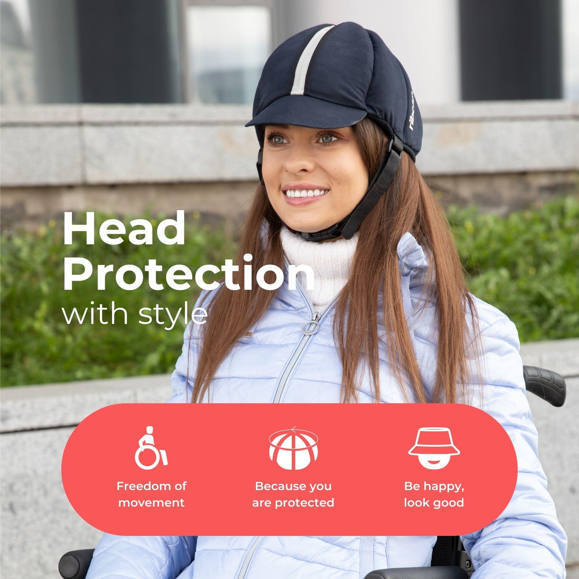 Ribcap Ribcap Hardy Medical Helmet | Navy Blue | Small (53-55 cm) | Protective Medical Helmet for Adults | Padded Helmet For Elderly Falls | Epilepsy Seizure Helmet | Fashionable & No Stigma