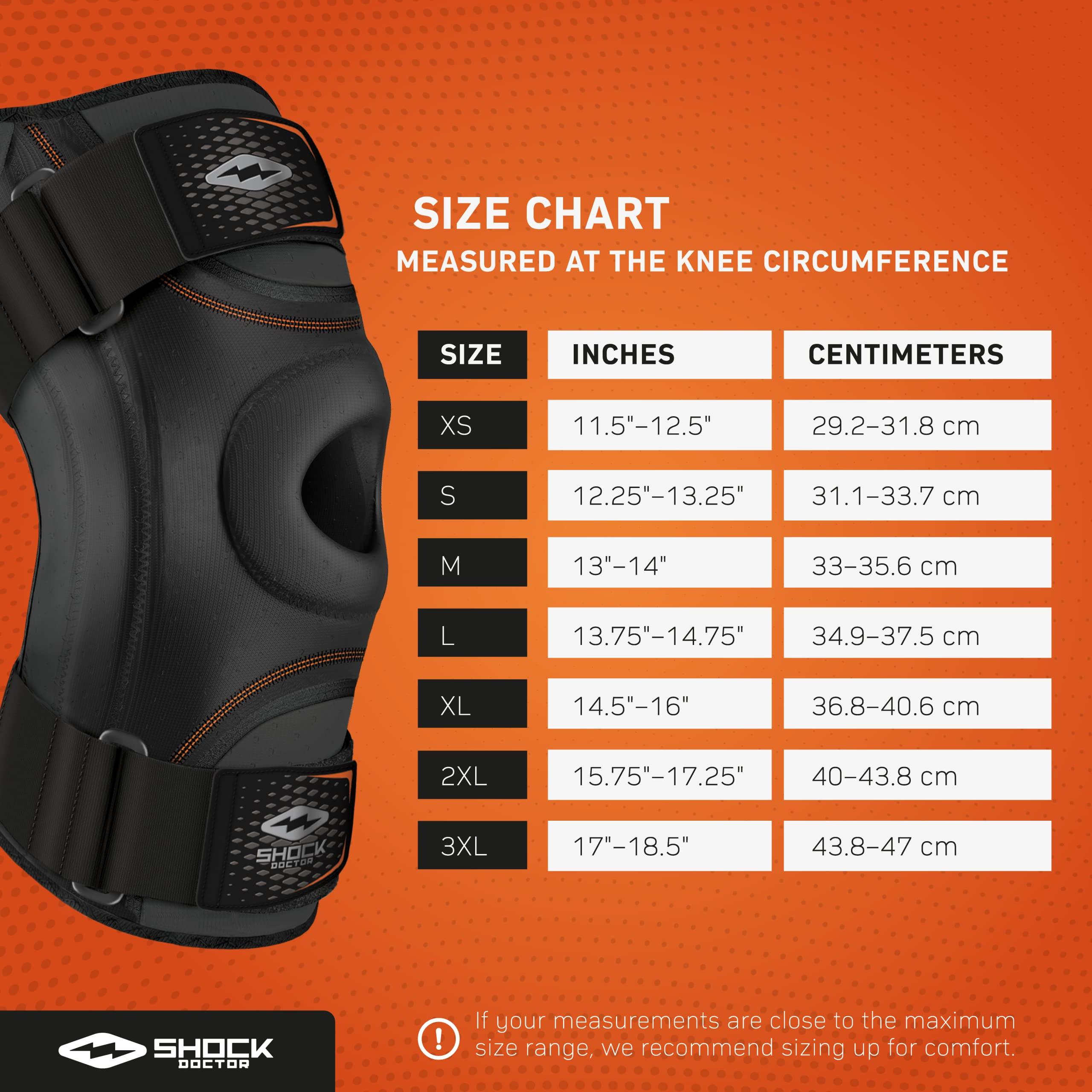 Shock Doctor Shock Doctor - Meniscus and Ligament Knee Brace - M - Sports Knee Brace - Knee Protection - Prevents Injuries and Relieves Pain - Secure Support - Crossfit Knee Braces - (870)