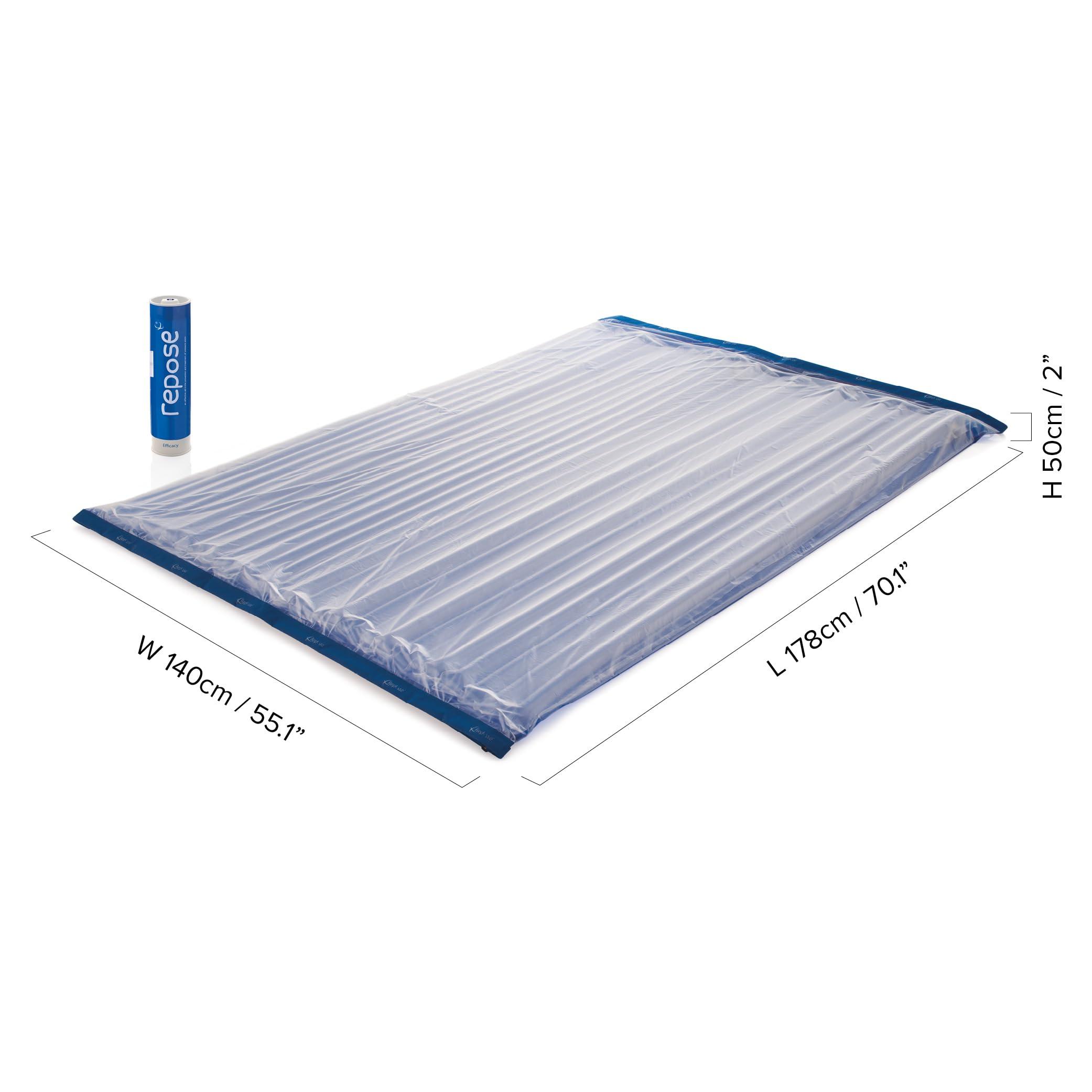 Repose Repose - Pressure Relieving Double Mattress Overlay and Manual Pump - Inflatable Pressure Mattress - Clinically Proven to Prevent Bed Sores and Pressure Ulcers