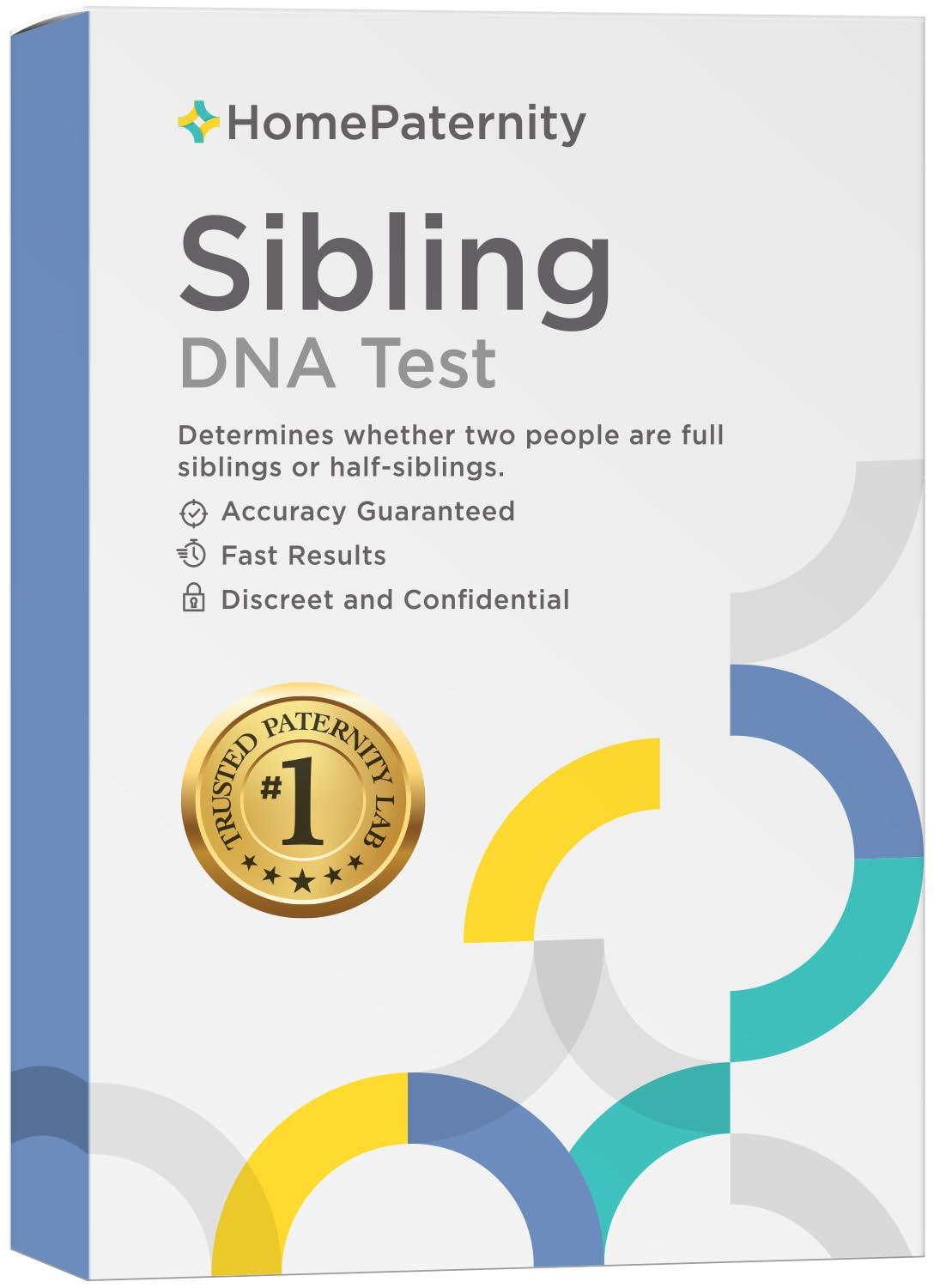 HomePaternity HomePaternity Sibling DNA Test, Fast Results, Highest Accuracy Available with Up to 34 Genetic Markers Tested, All Lab Fees & Shipping Included