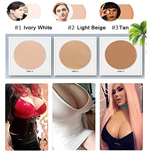 XSWL XSWL Silicone Breast Forms Realistic Huge Boobs H cup Artificial Breastplate for Crossdressers Transgender Cosplay,Tan