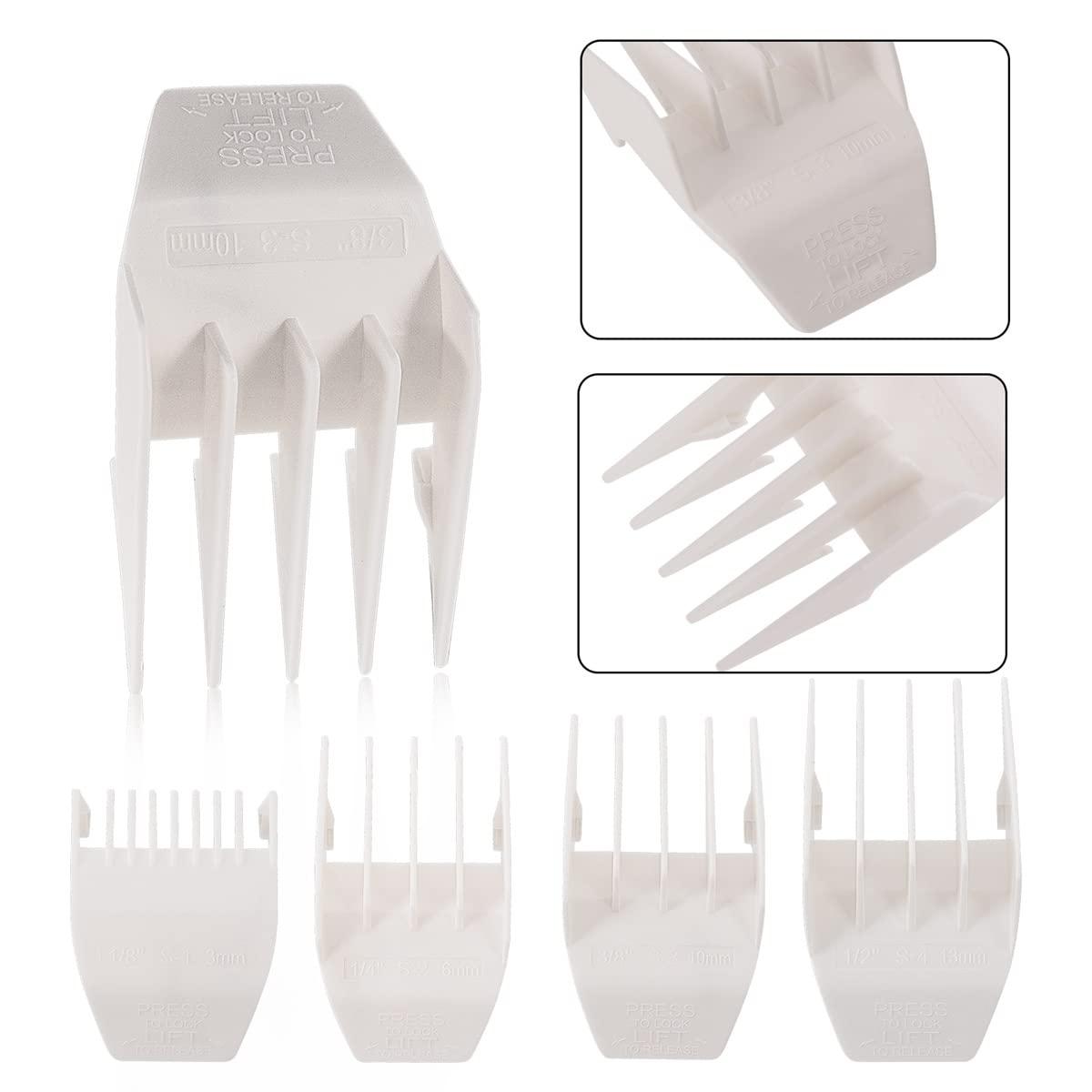 colorski colorski Professional Peanut Clipper Guards 4 Sizes (1/8 to 1/2), Fits Wahl Peanut, White, 4PCS