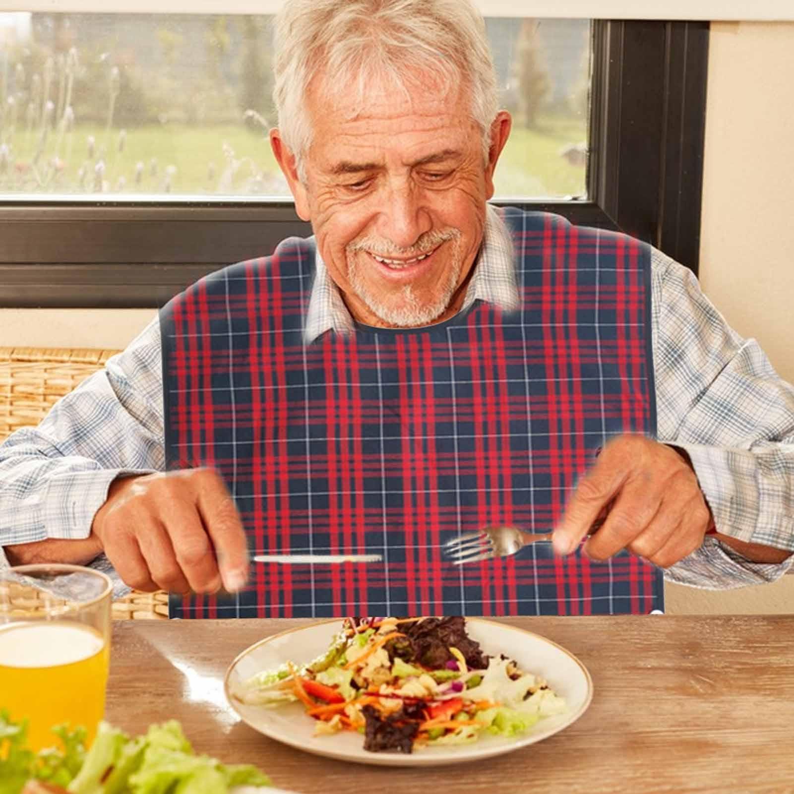 FreshCart Basics Bib For Adults For Eating,Adult Bibs with Food Catcher for Eating - Washable Eating Bib Large Feeding Adult Bibs Clothing Protectors Bibs For Seniors, Women, Men, Elderly