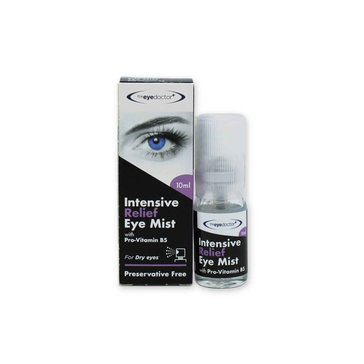 The Eye Doctor The Eye Doctor Eye Mist Intensive Relief Twin Pack - Soothes Irritated Tired Dry Eyes - Preservative Free - Contains Pro-Vitamin B5 - Suitable for Contact Lenses - 2X 10ml Spray Bottle
