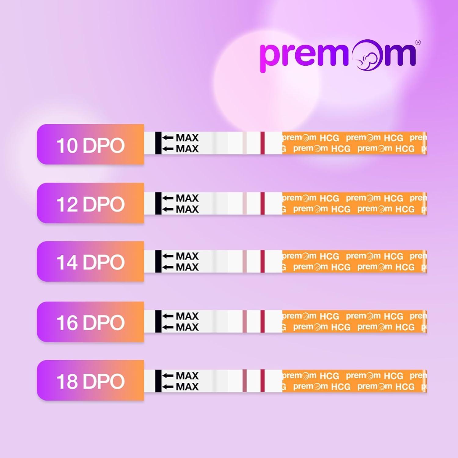 Premom Premom Early Detection Pregnancy Test: 20 Pregnancy Test Strips 10mIU/ml Sensitive Ultra Early Home Fertility Test, Powered by Premom Ovulation Predictor