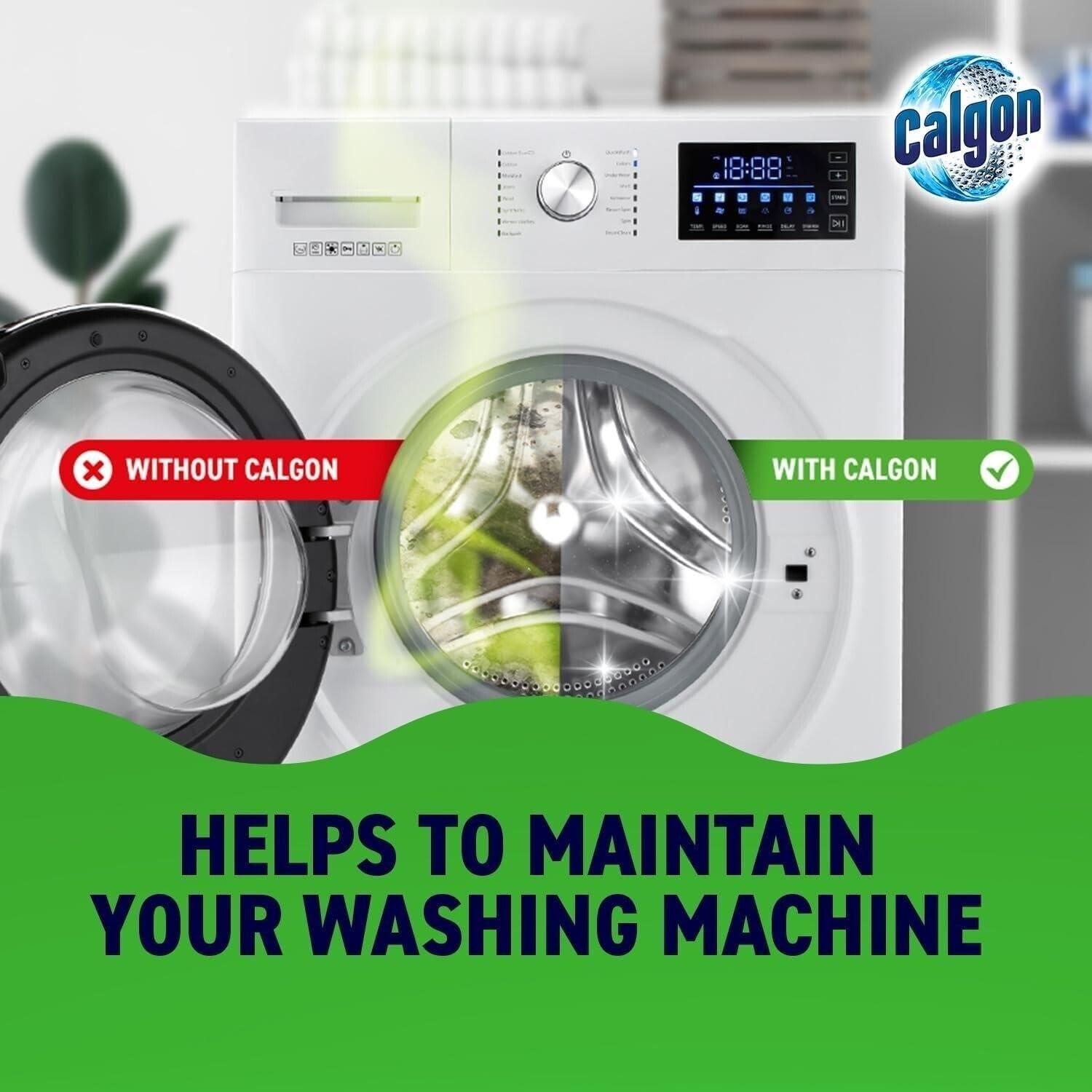 Calgon Calgon Hygiene Plus Washing Machine Cleaner & Limescale Remover, Water Softener Tablets, 65 Tablets, Pack of 4 (Total 260 Tabs)