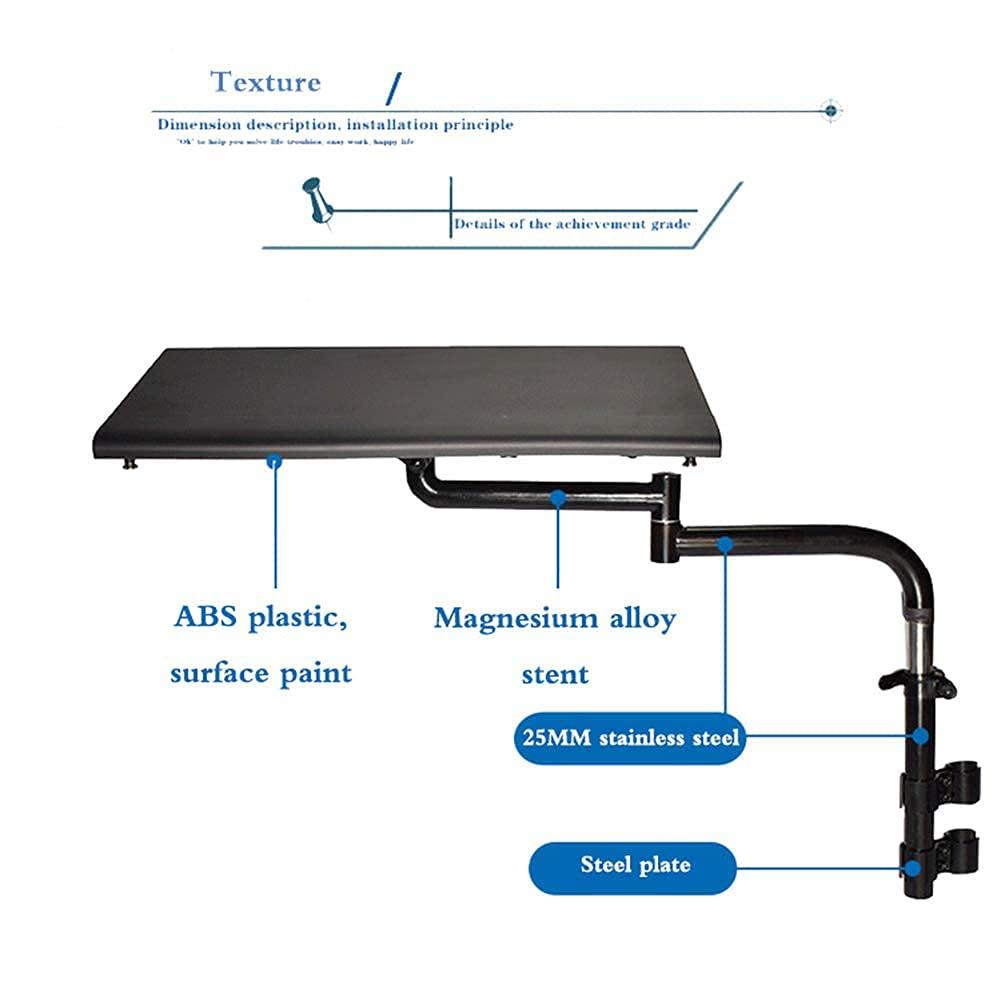 NCLCPVO NCLCPVO Wheelchair Tray Ergonomic Wheelchair Computer Desk, Adjustable Distance and Height, Universal Trays Removable Wheelchair Lap Tray Table for Eating Reading & Resting